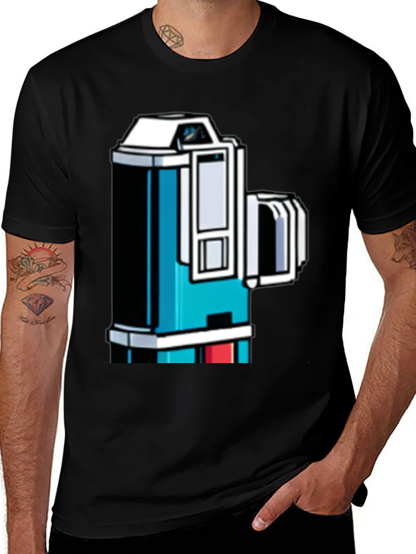 Retro Game Camera Tee - Black