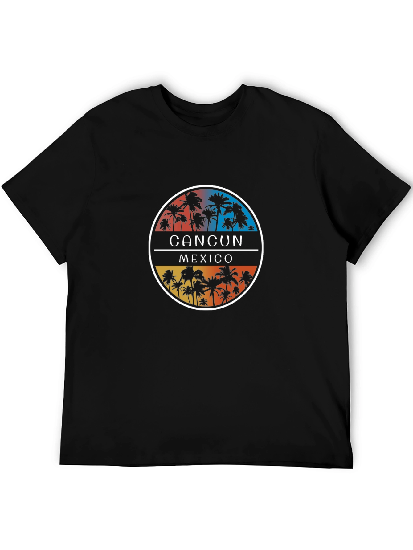 Cancun Mexico Palm Tree Graphic T-Shirt