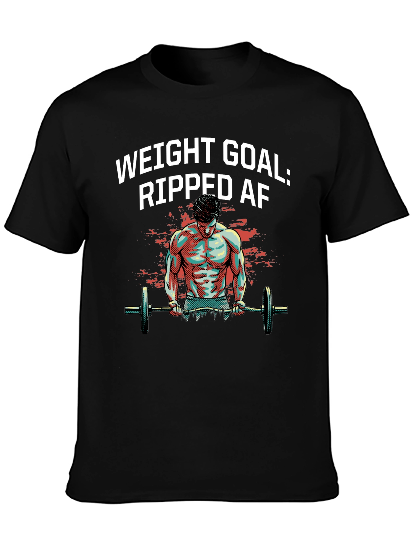 Ripped AF Weightlifting T-Shirt - Gym Motivation