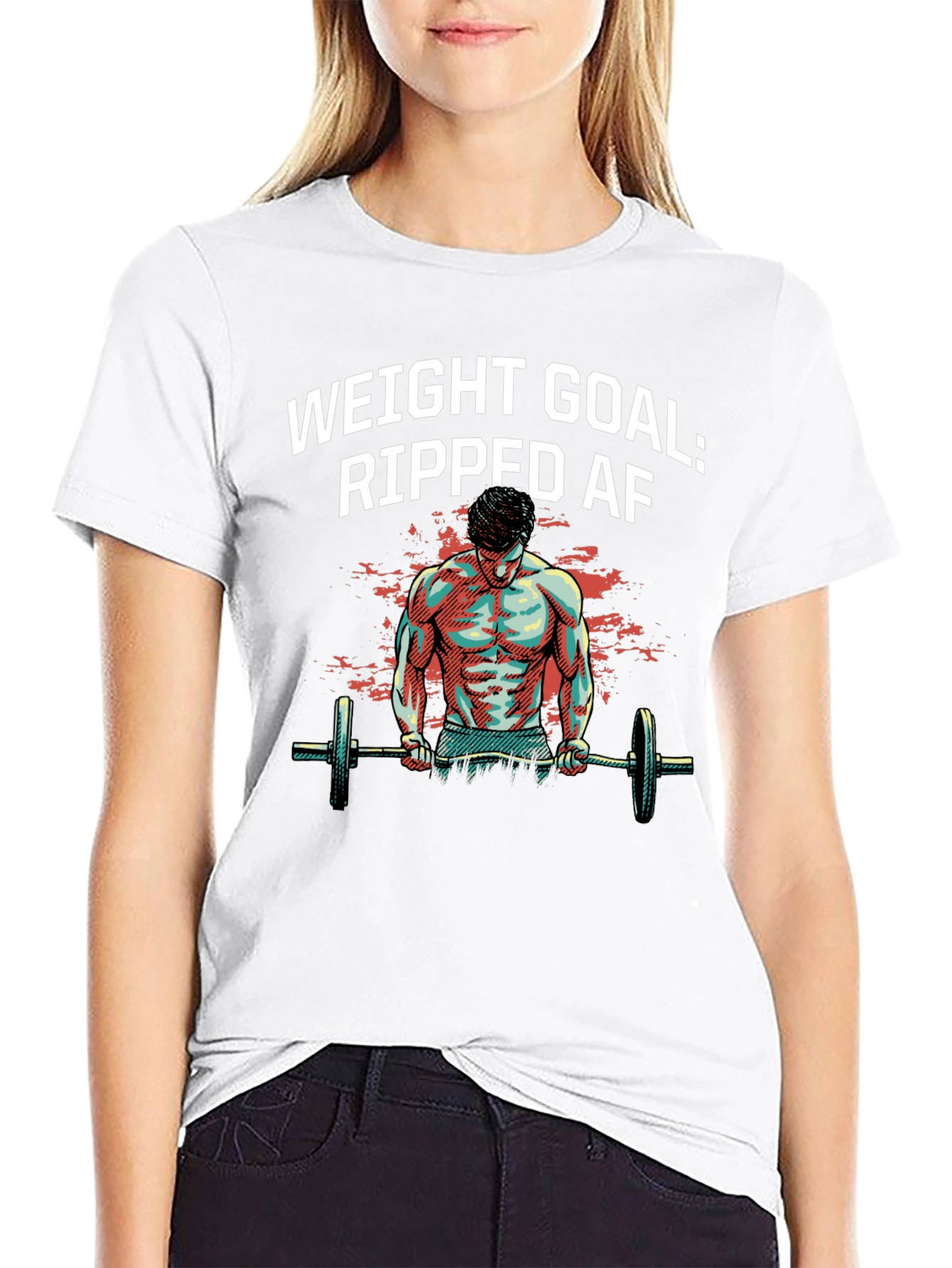 Ripped AF Weightlifting T-Shirt - Gym Motivation