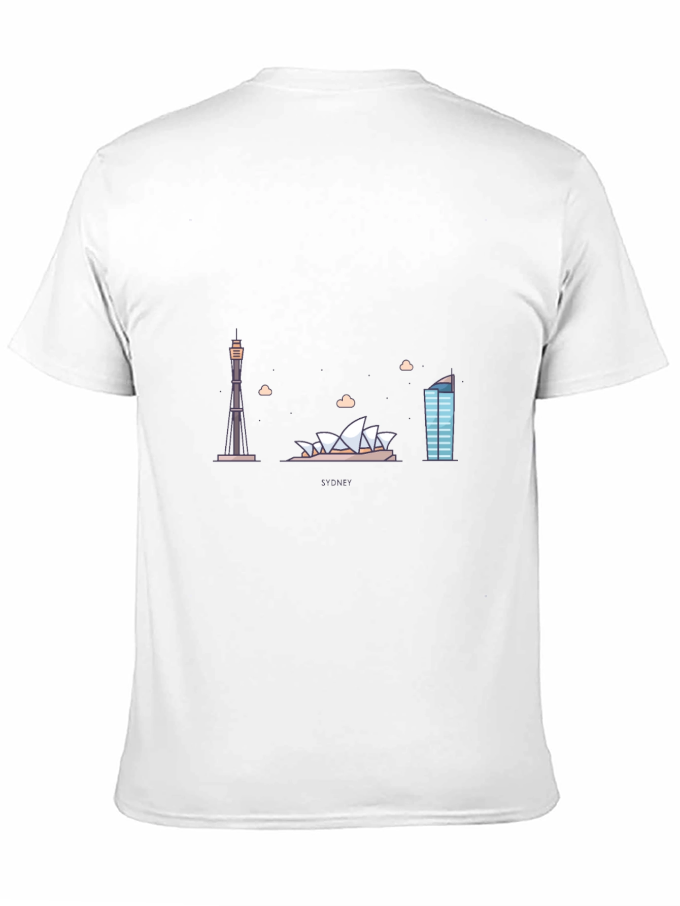 Sydney Skyline Graphic Tee - Black Cotton T-Shirt