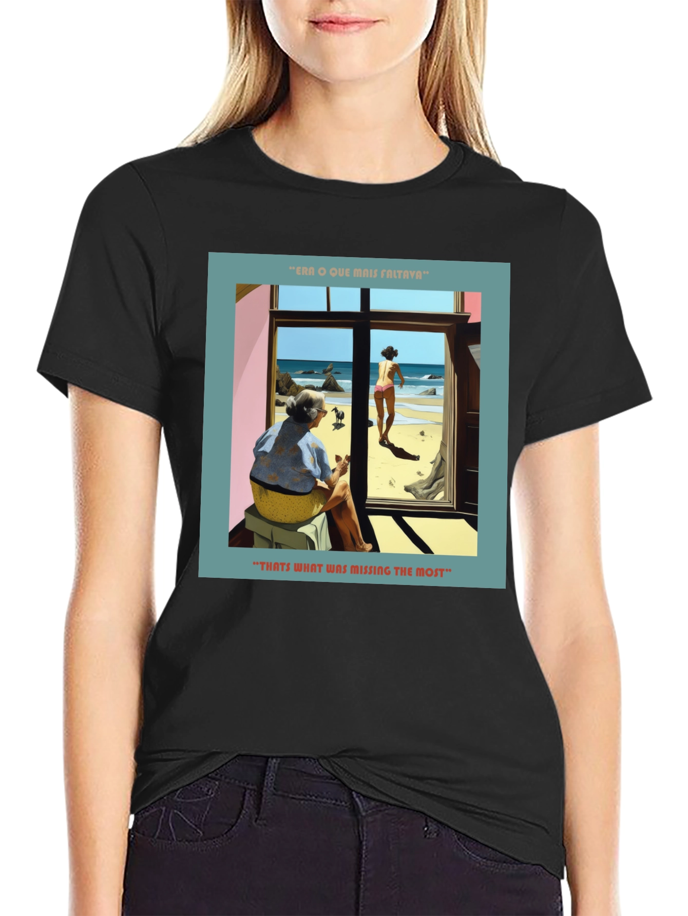 Artistic Beach Scene Graphic Tee