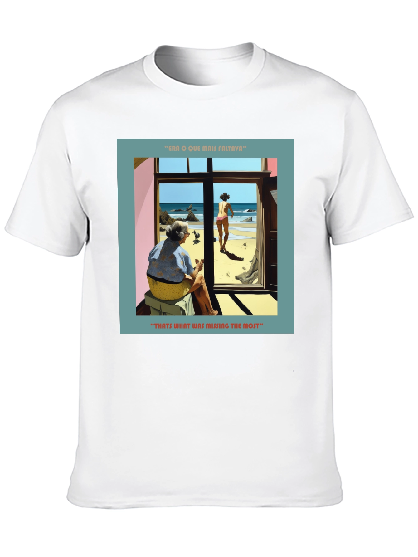 Artistic Beach Scene Graphic Tee