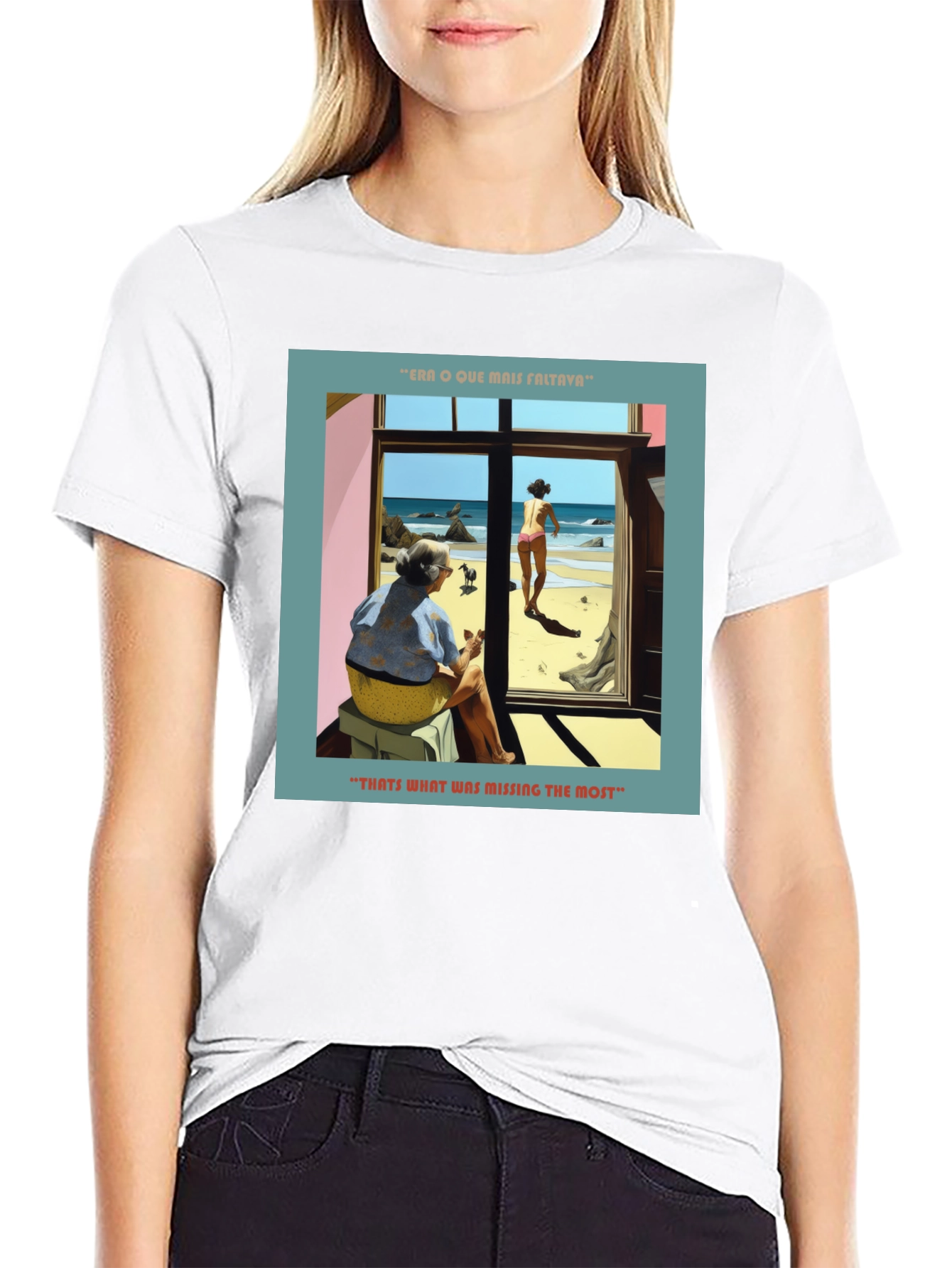 Artistic Beach Scene Graphic Tee