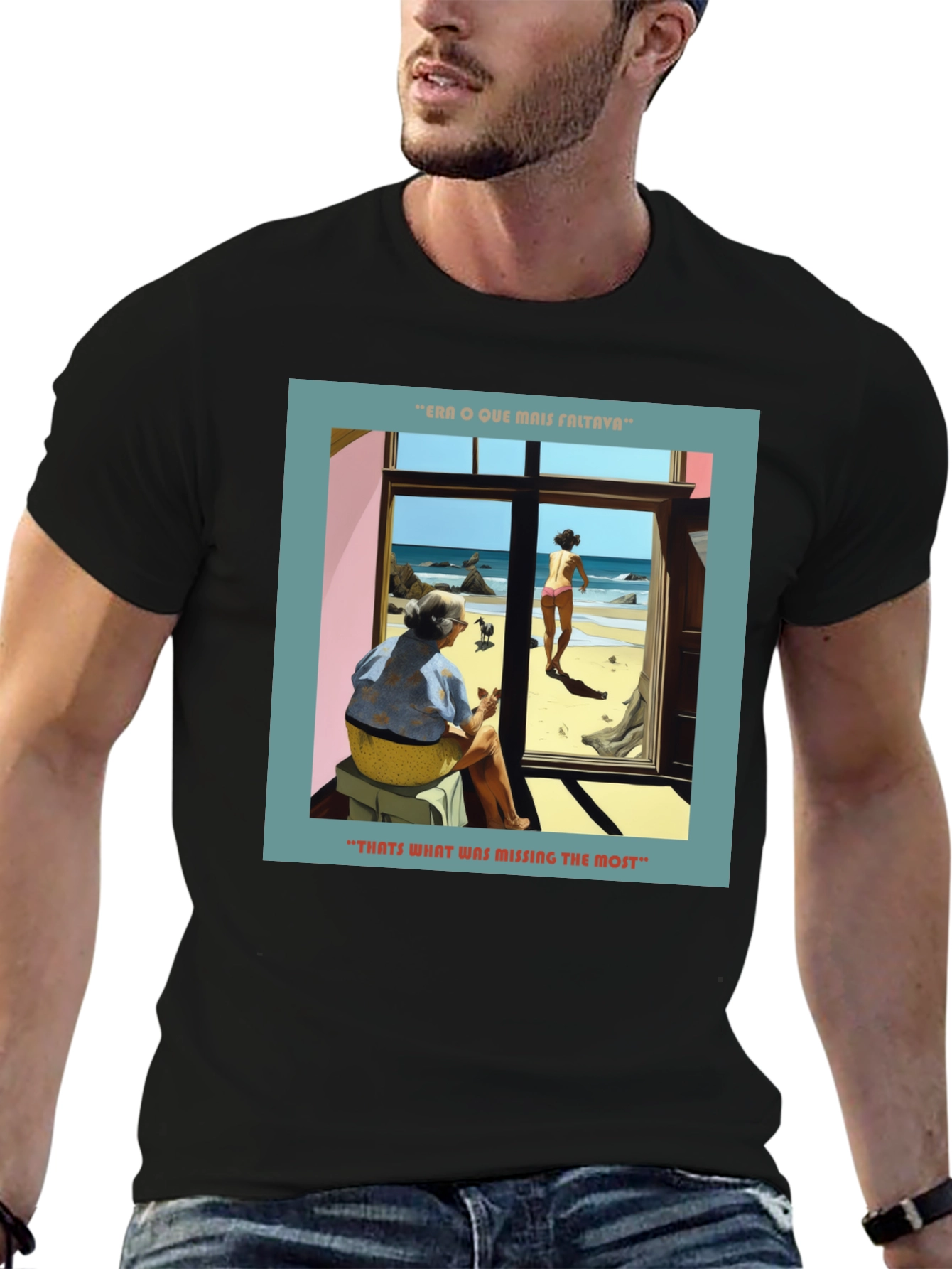 Artistic Beach Scene Graphic Tee