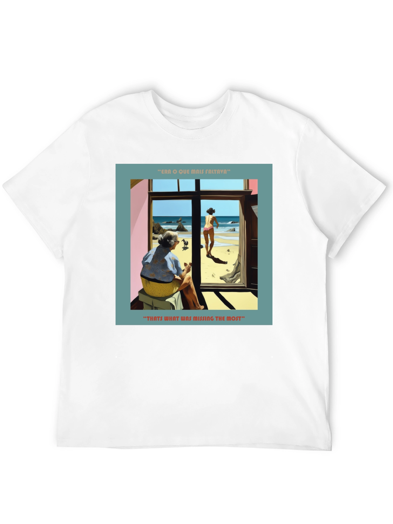 Artistic Beach Scene Graphic Tee