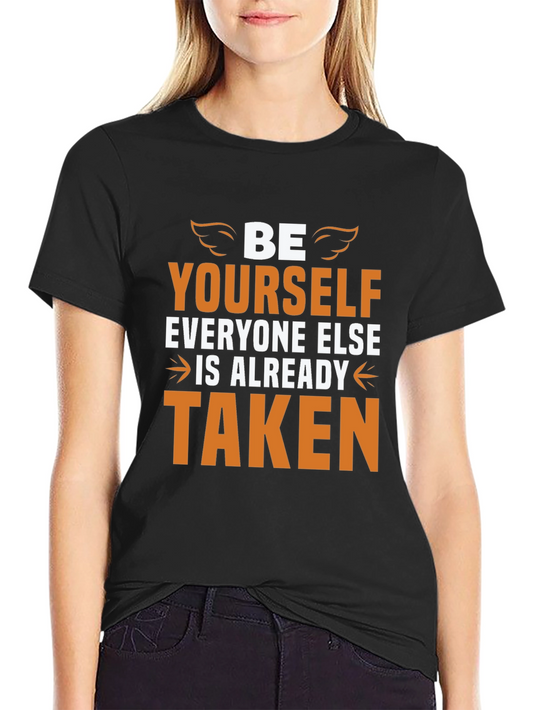 Be Yourself Graphic Tee - Inspirational Black T-Shirt