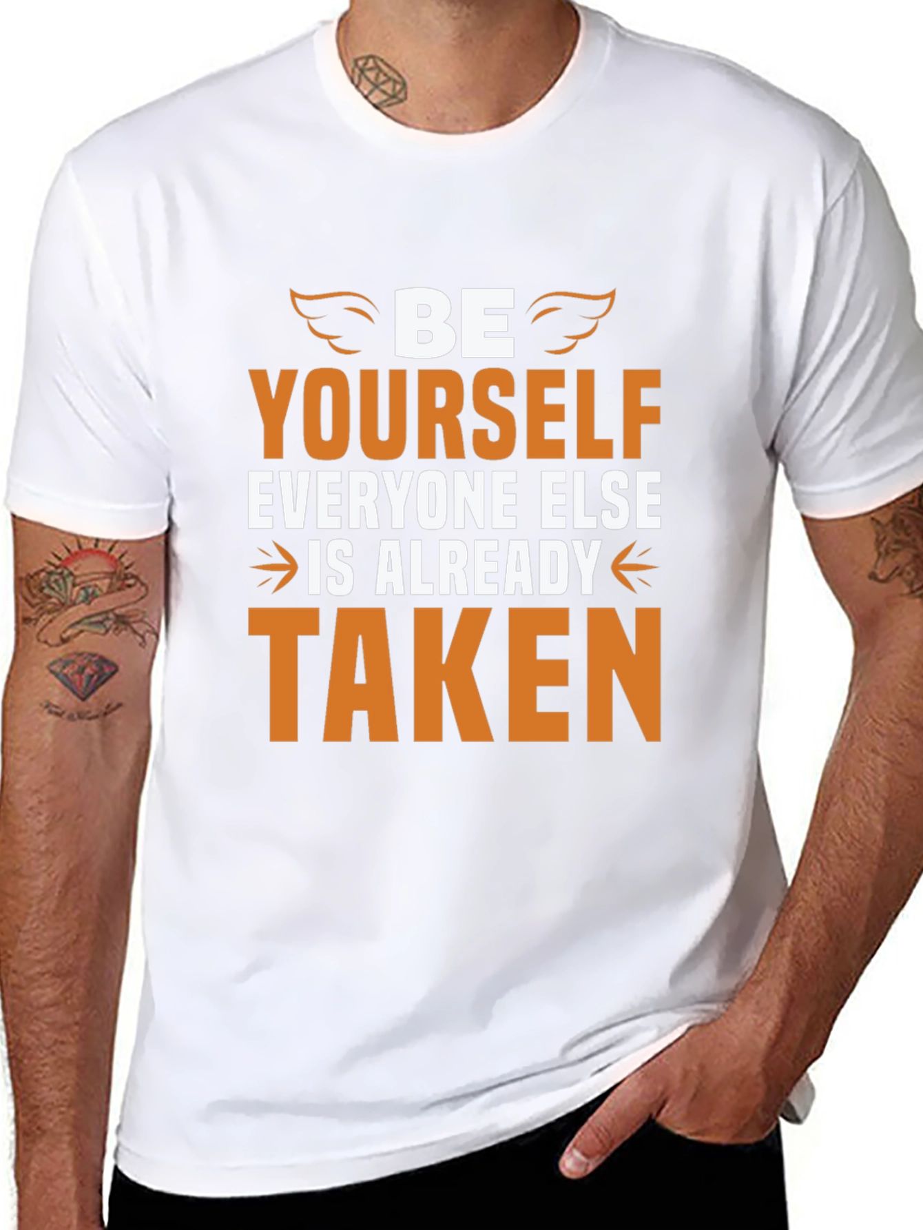Be Yourself Graphic Tee - Inspirational Black T-Shirt