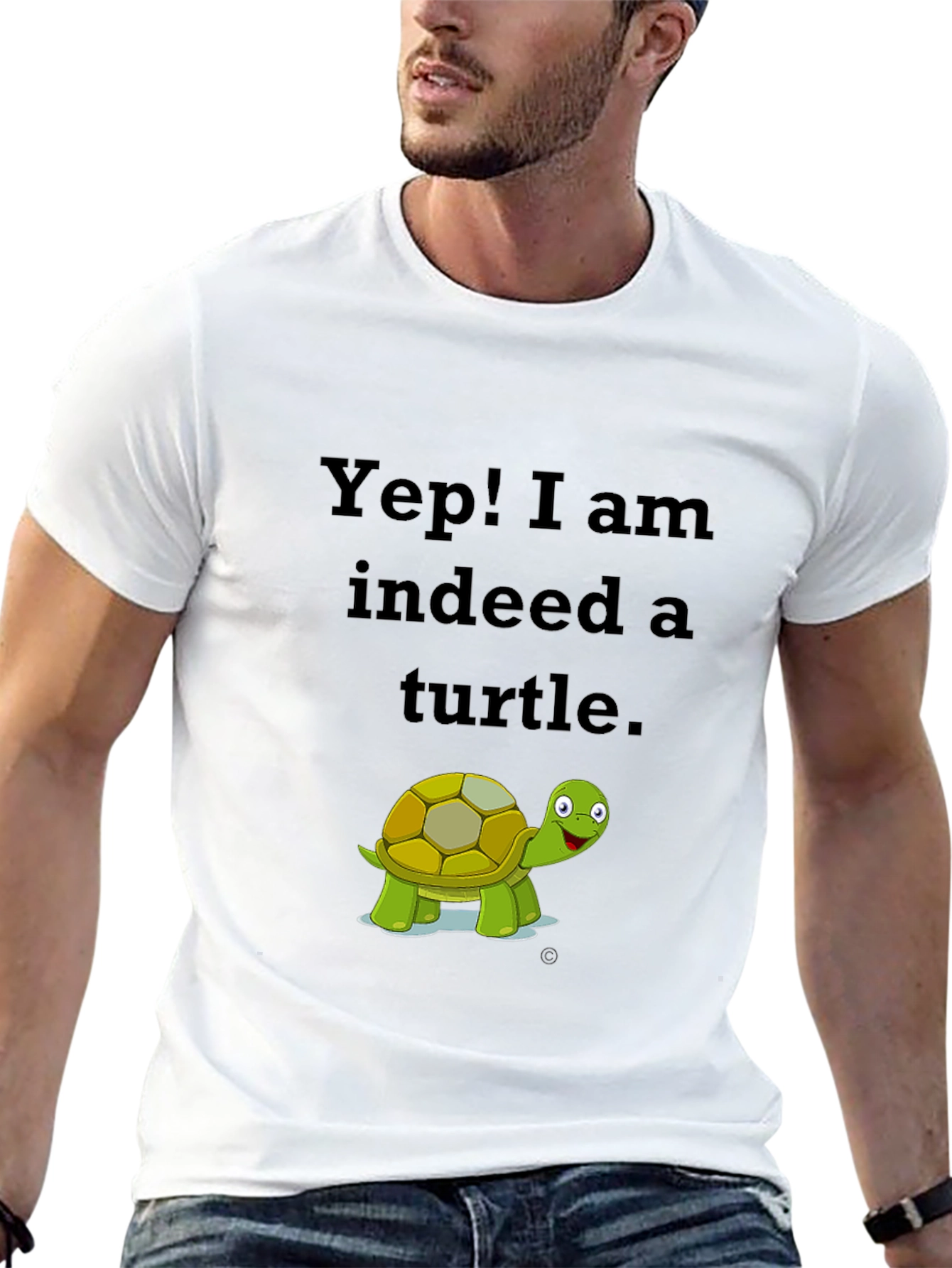 Yep! I am Indeed a Turtle Black T-Shirt