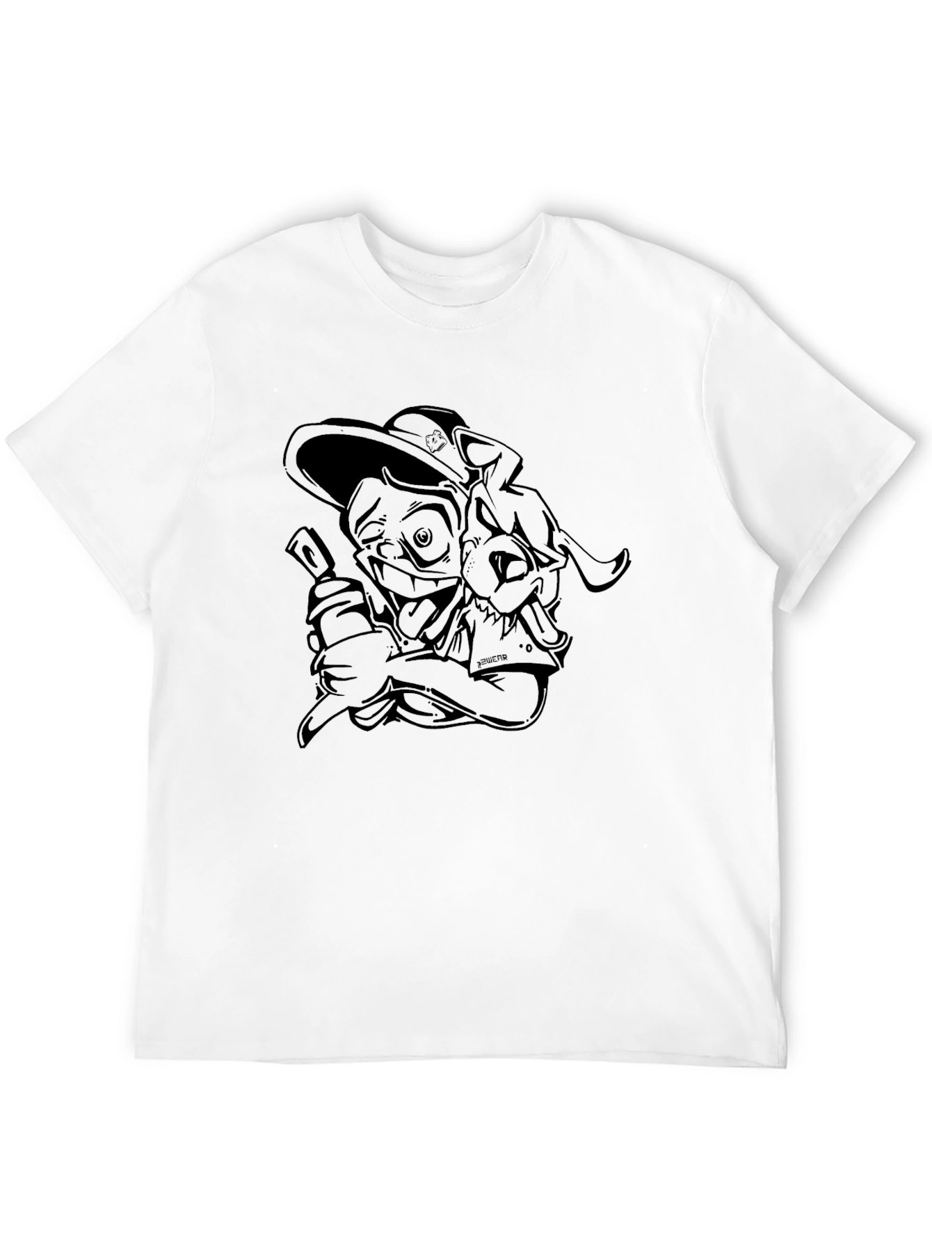 Black Cartoon Graphic T-Shirt
