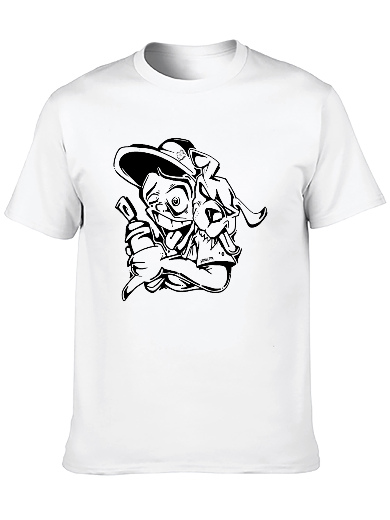 Black Cartoon Graphic T-Shirt