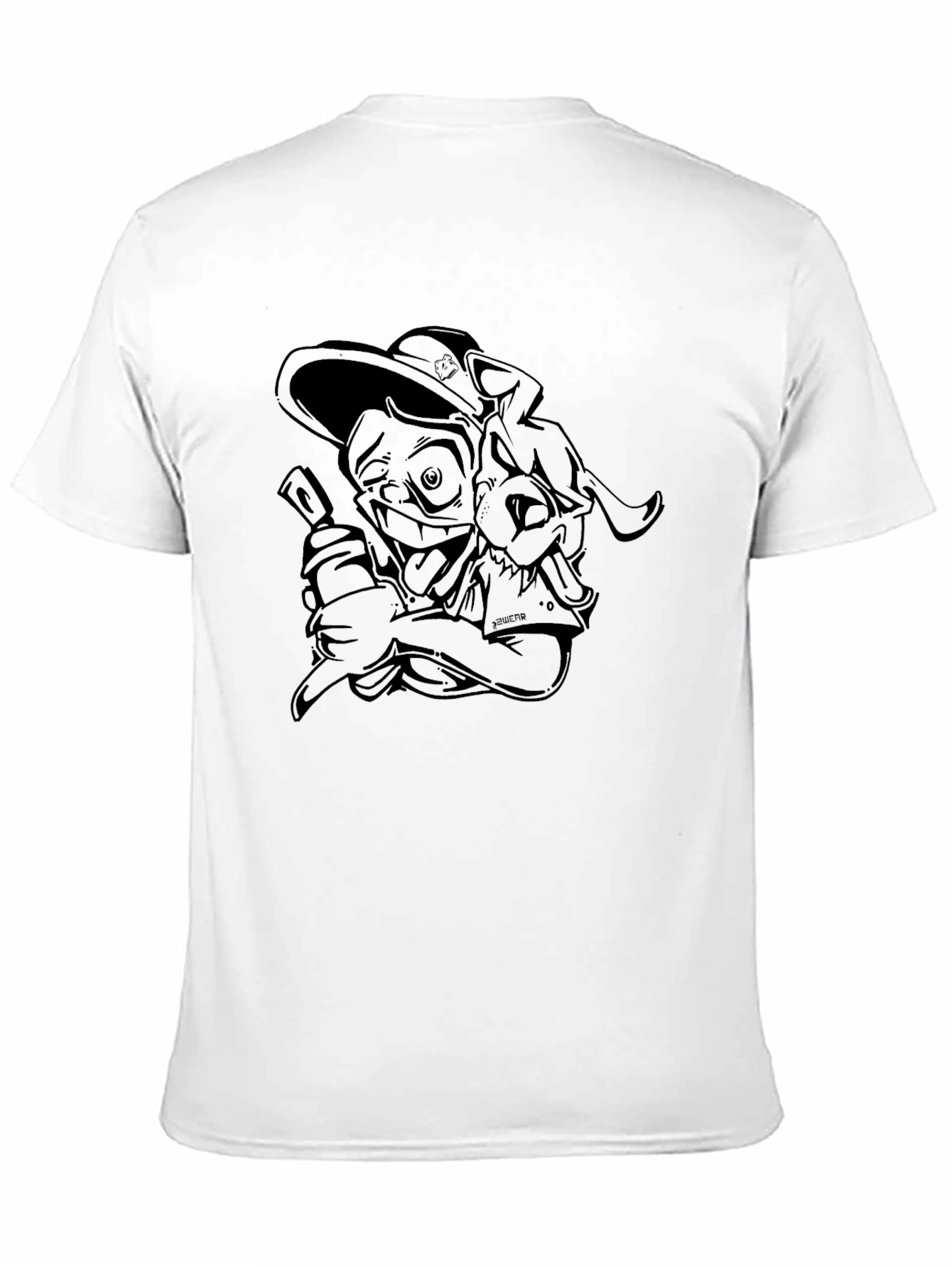Black Cartoon Graphic T-Shirt