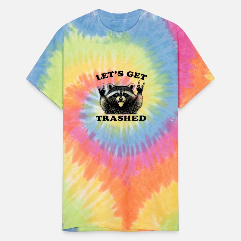 Let's Get Trashed Funny Raccoon Design