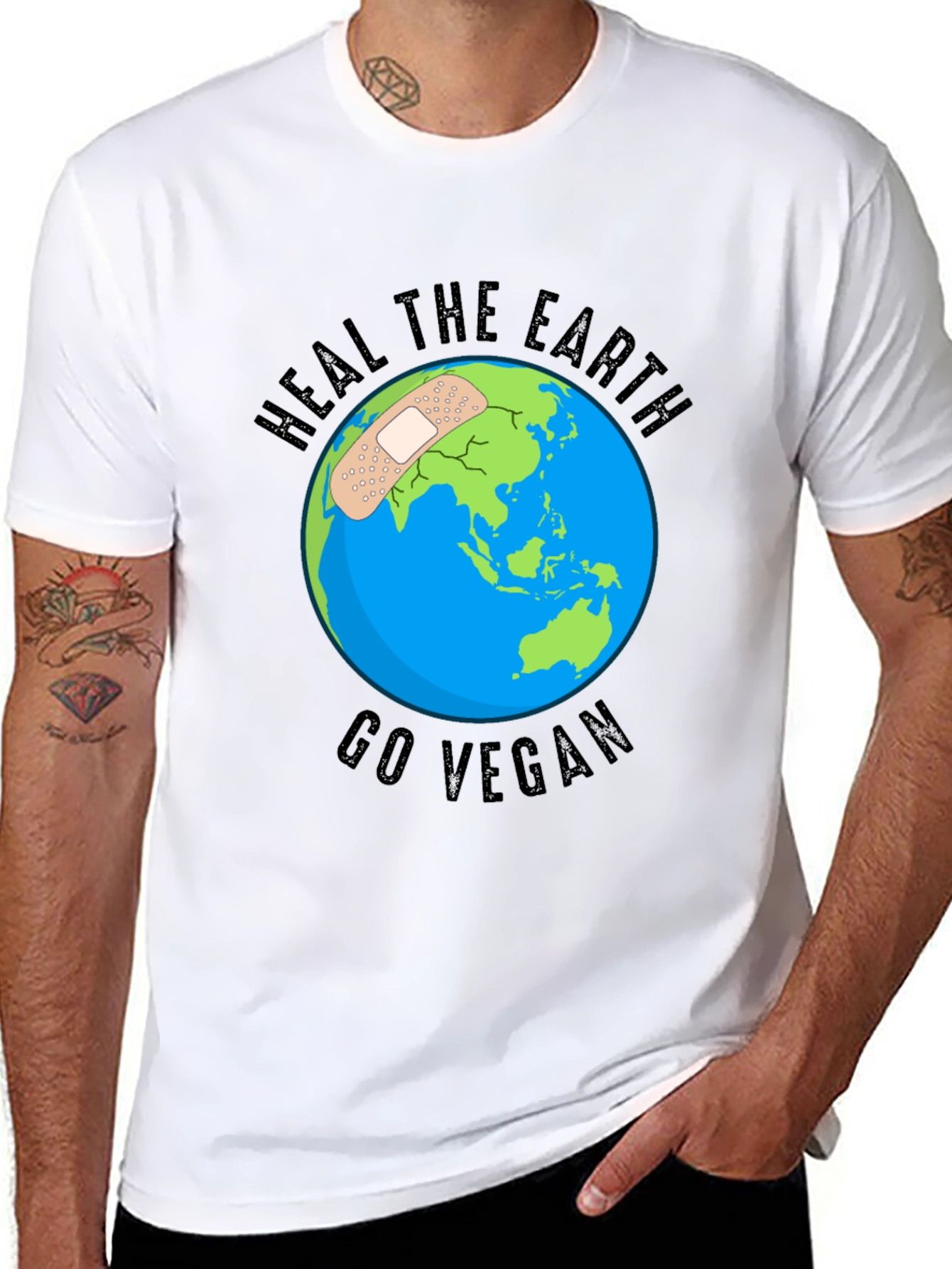 Heal the Earth Go Vegan T-Shirt