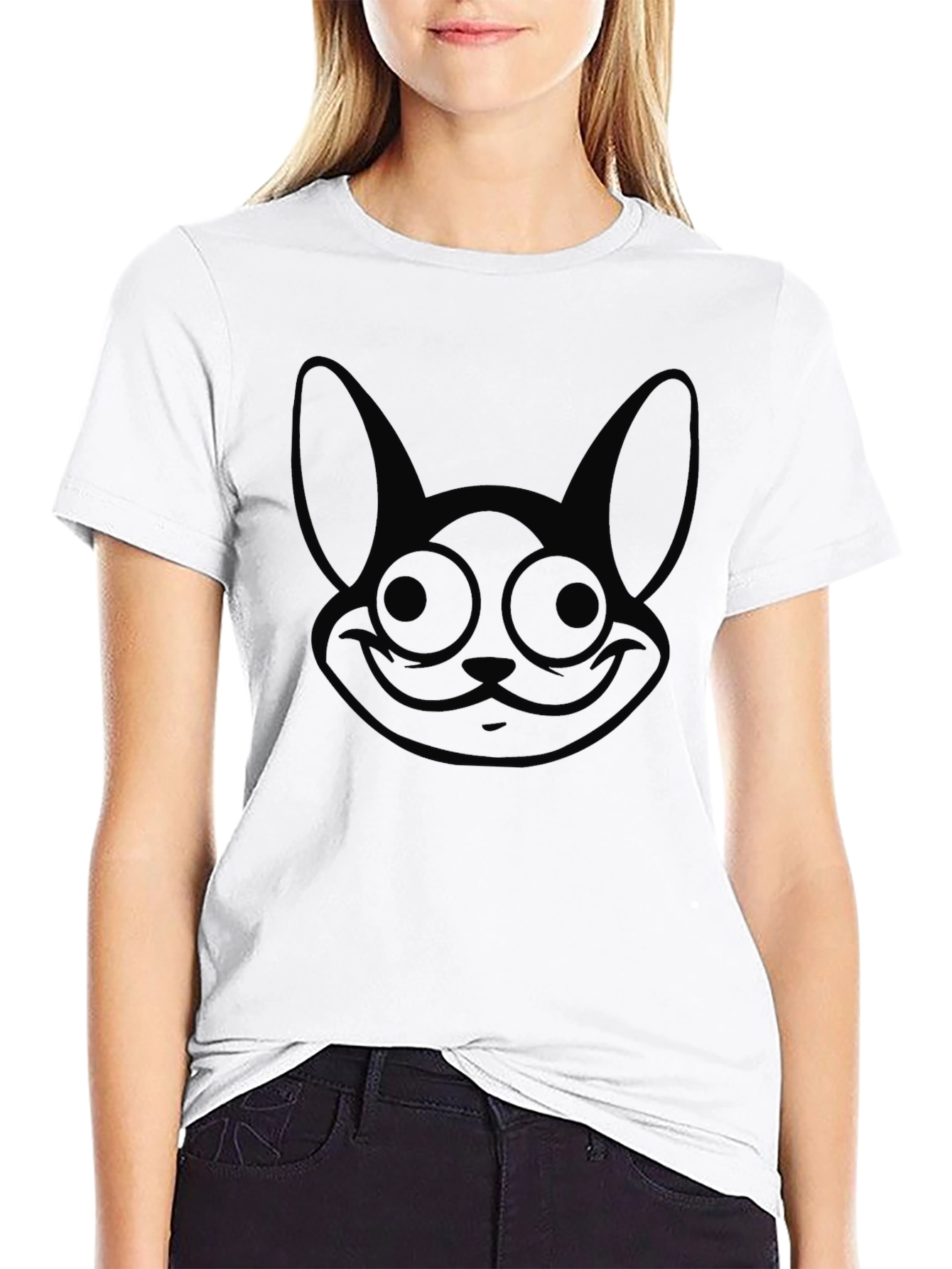 Black Rabbit Graphic T-Shirt Mens Casual Tee