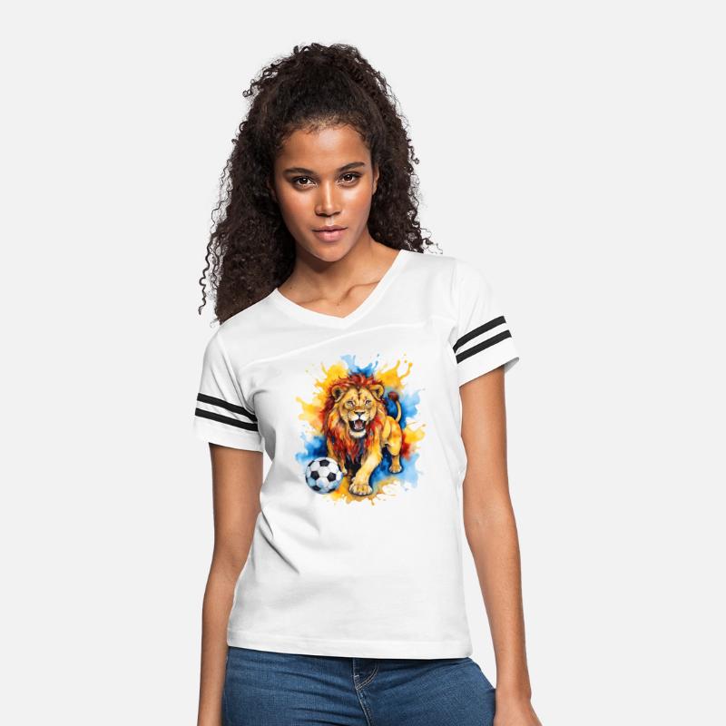 Lion Football Soccer Colorful Animal Graphic
