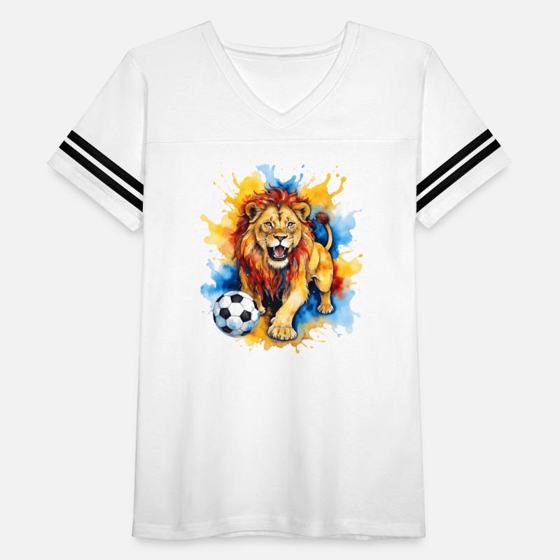 Lion Football Soccer Colorful Animal Graphic