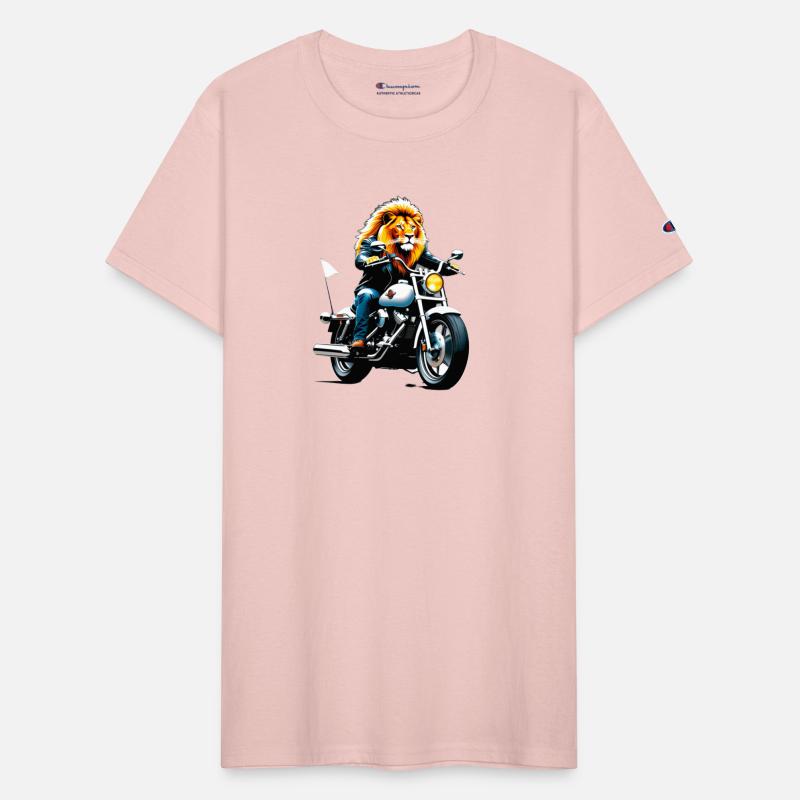 Lion Riding Motorcycle