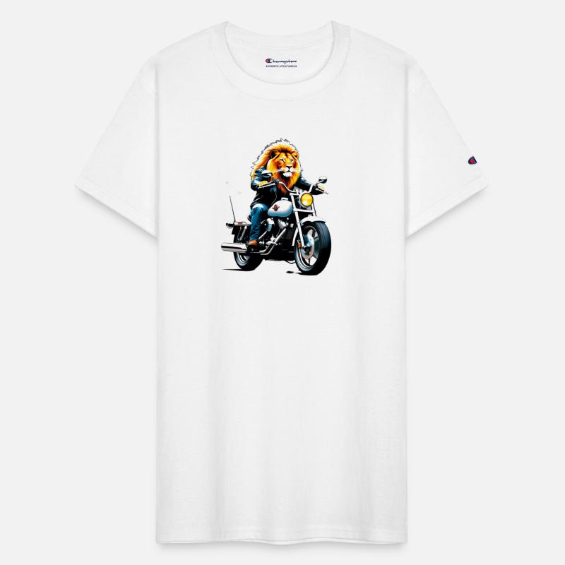 Lion Riding Motorcycle
