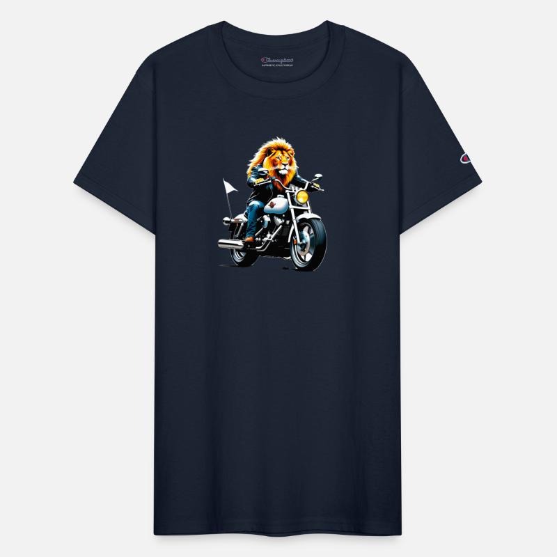 Lion Riding Motorcycle