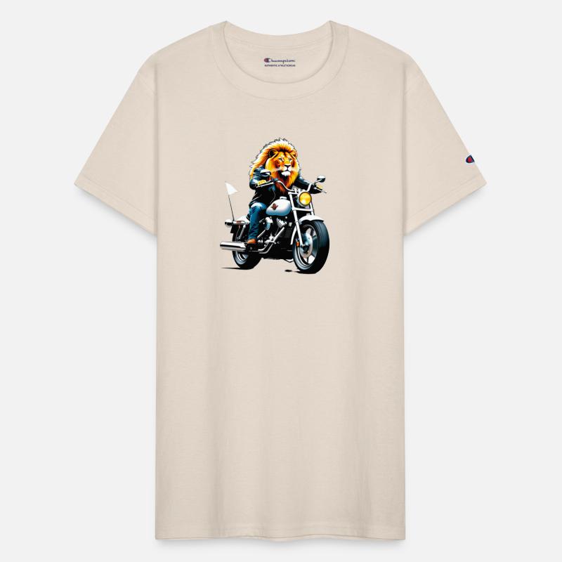 Lion Riding Motorcycle