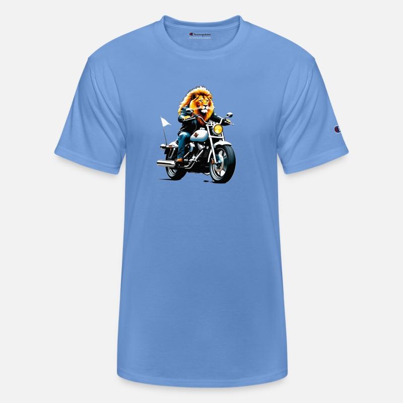 Lion Riding Motorcycle