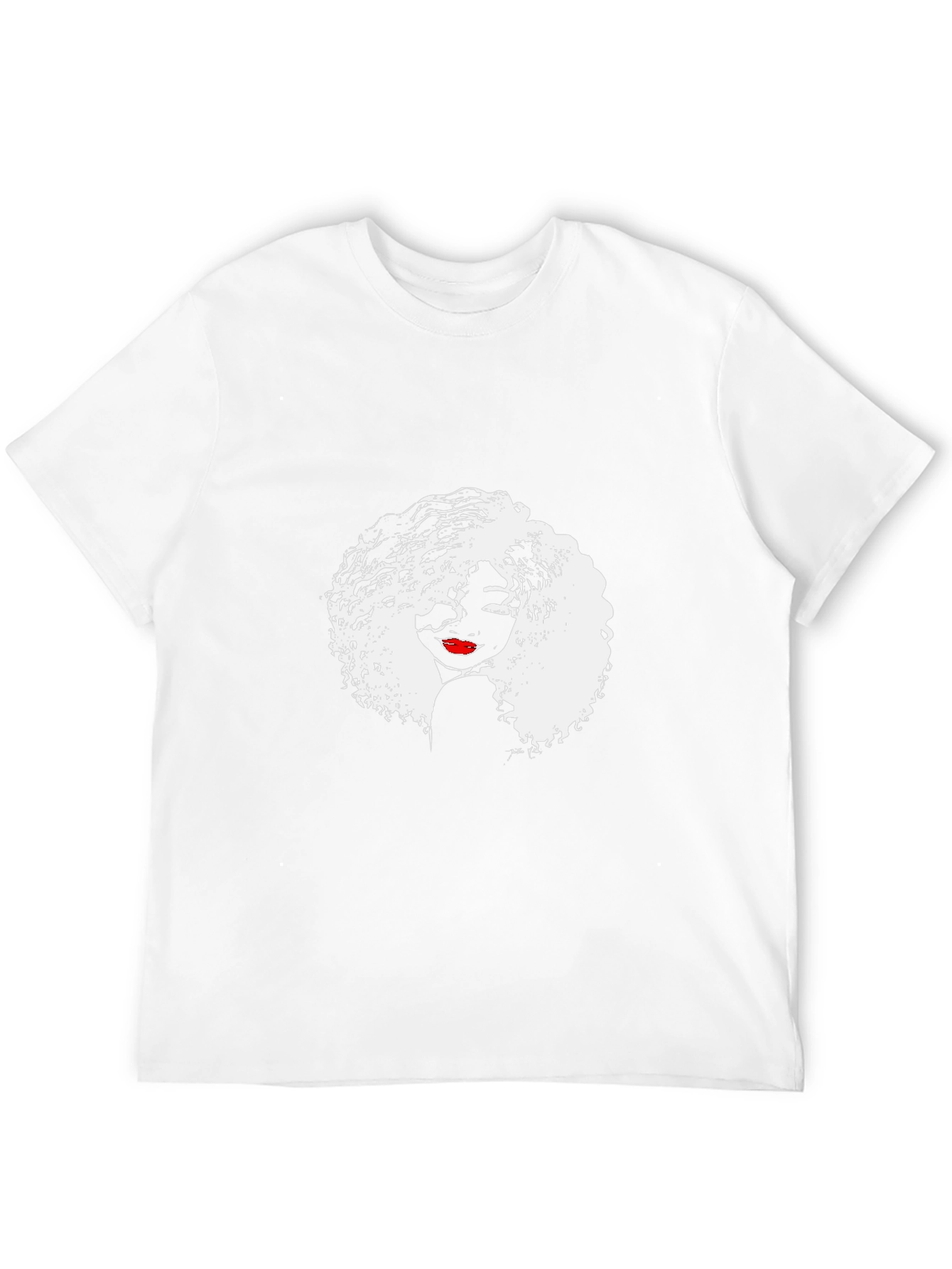 Afro Woman Graphic Tee - Stylish Black T-Shirt
