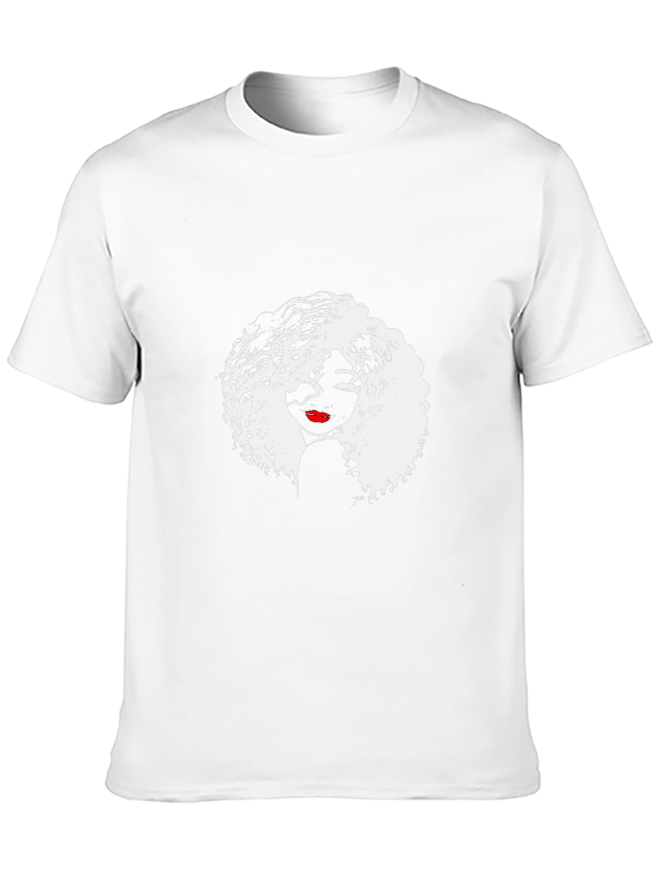 Afro Woman Graphic Tee - Stylish Black T-Shirt
