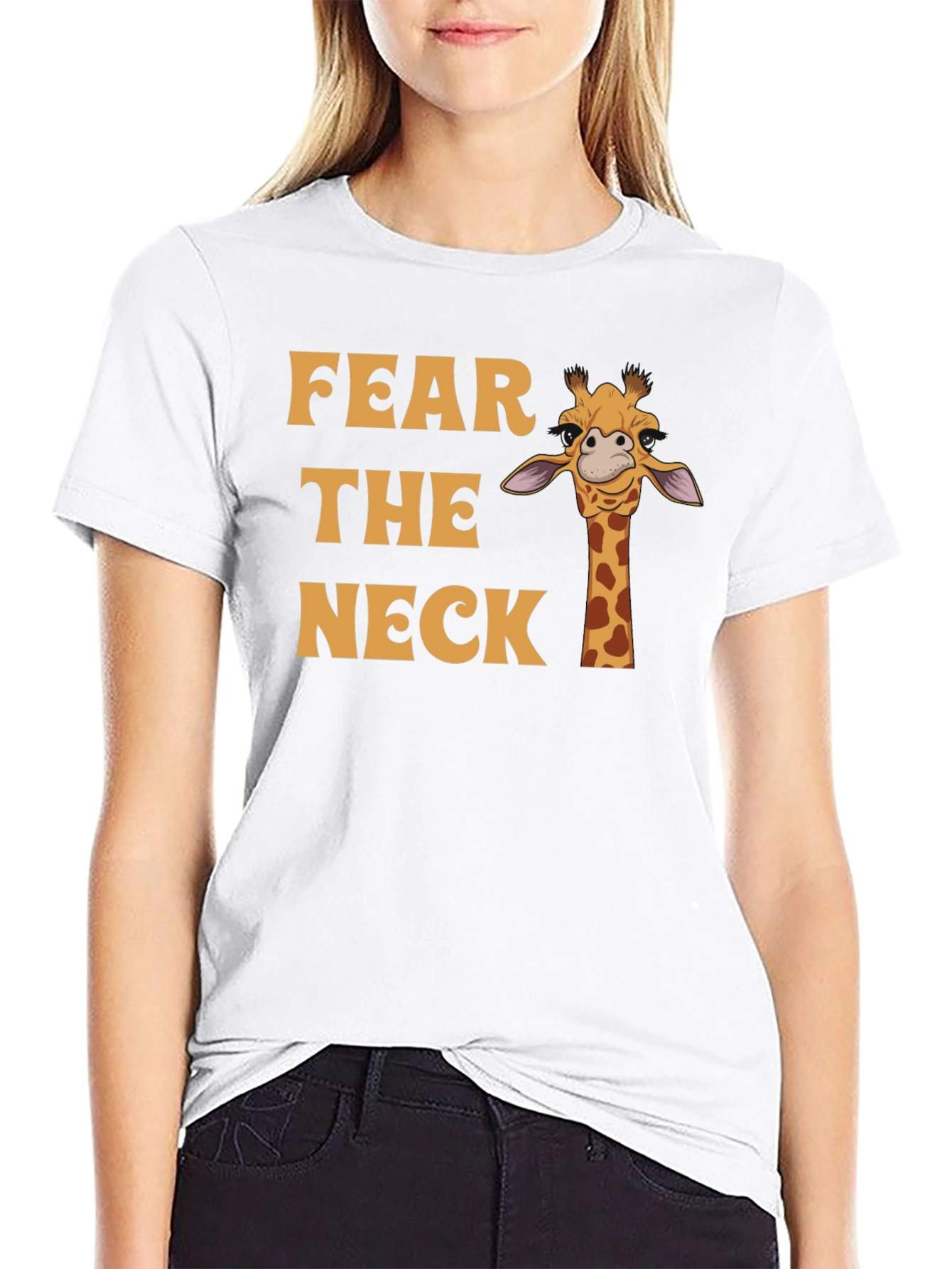 Fear The Neck Giraffe Graphic T-Shirt
