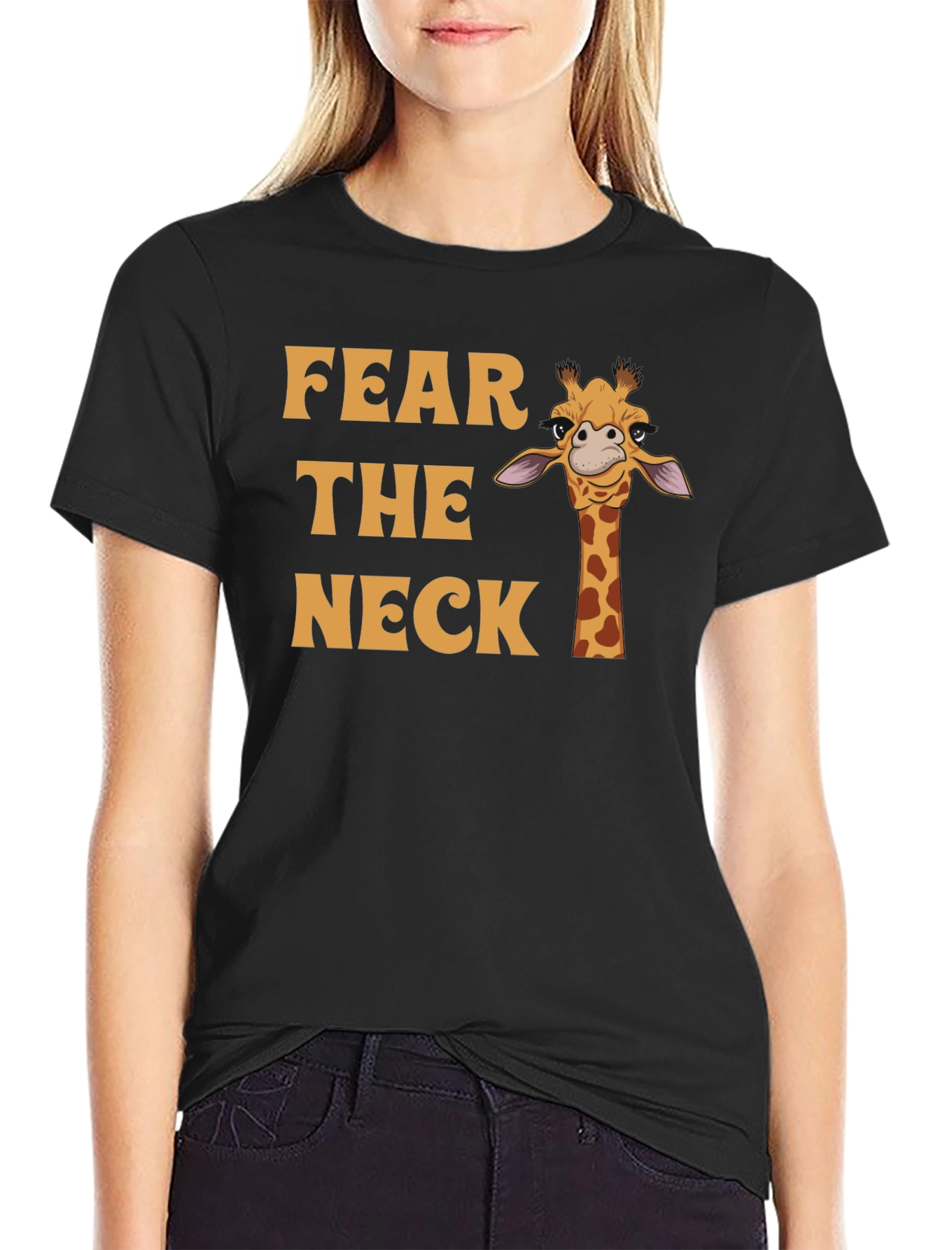 Fear The Neck Giraffe Graphic T-Shirt