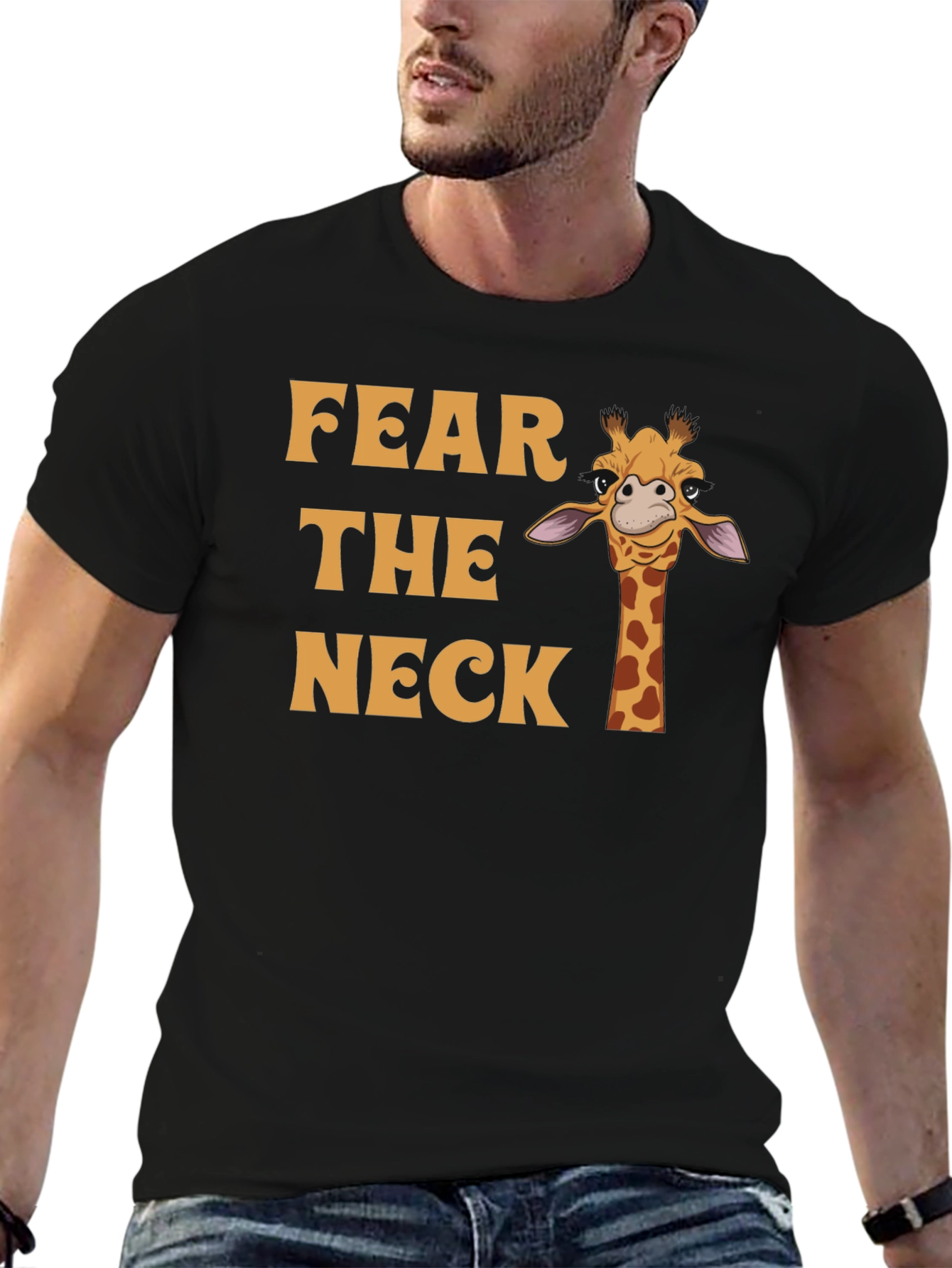 Fear The Neck Giraffe Graphic T-Shirt