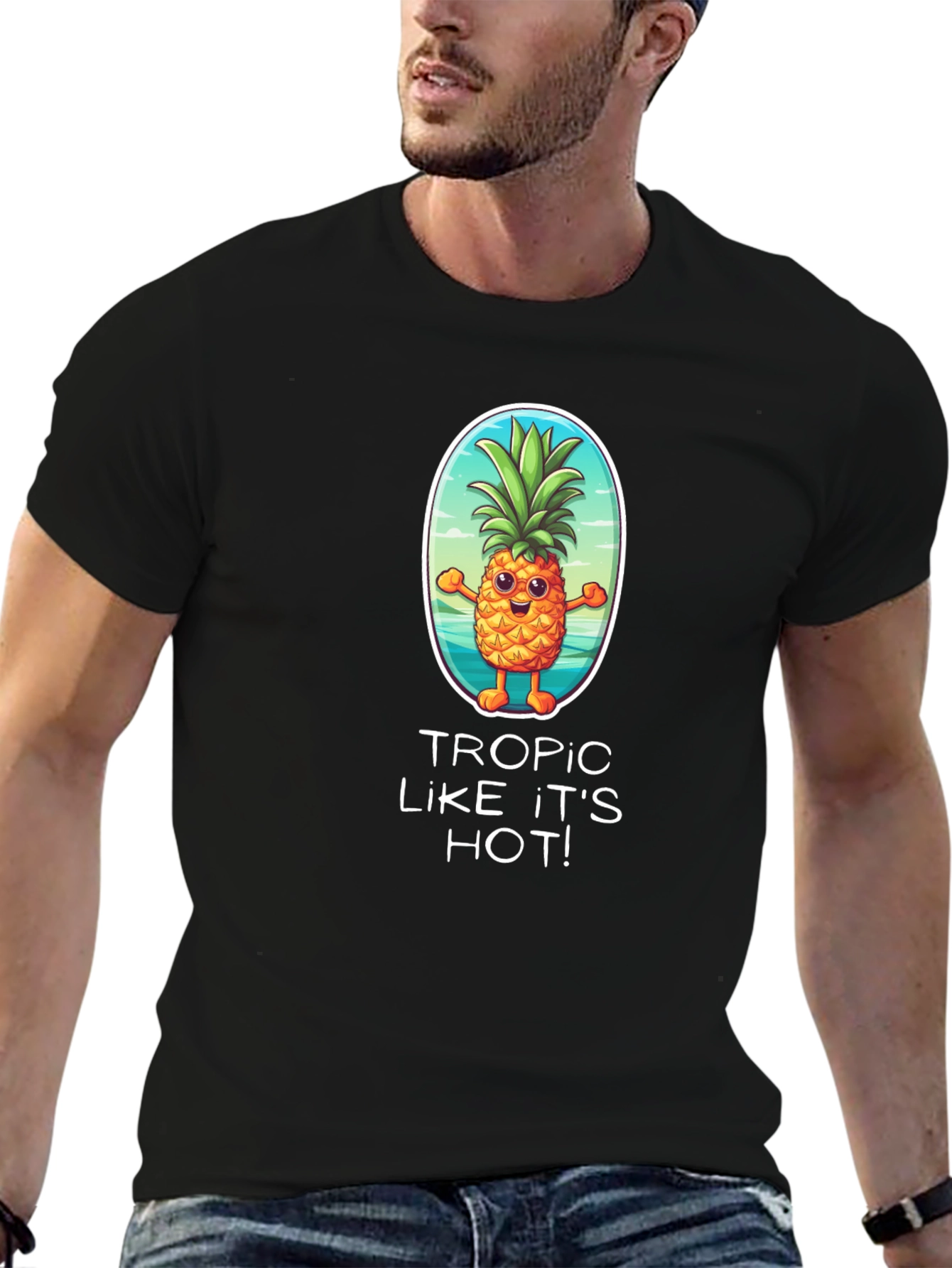 Tropic Like Its Hot! Pineapple Graphic Tee