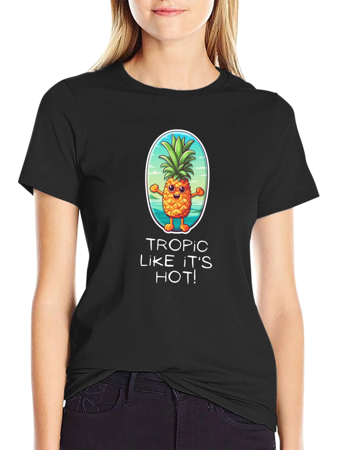 Tropic Like Its Hot! Pineapple Graphic Tee