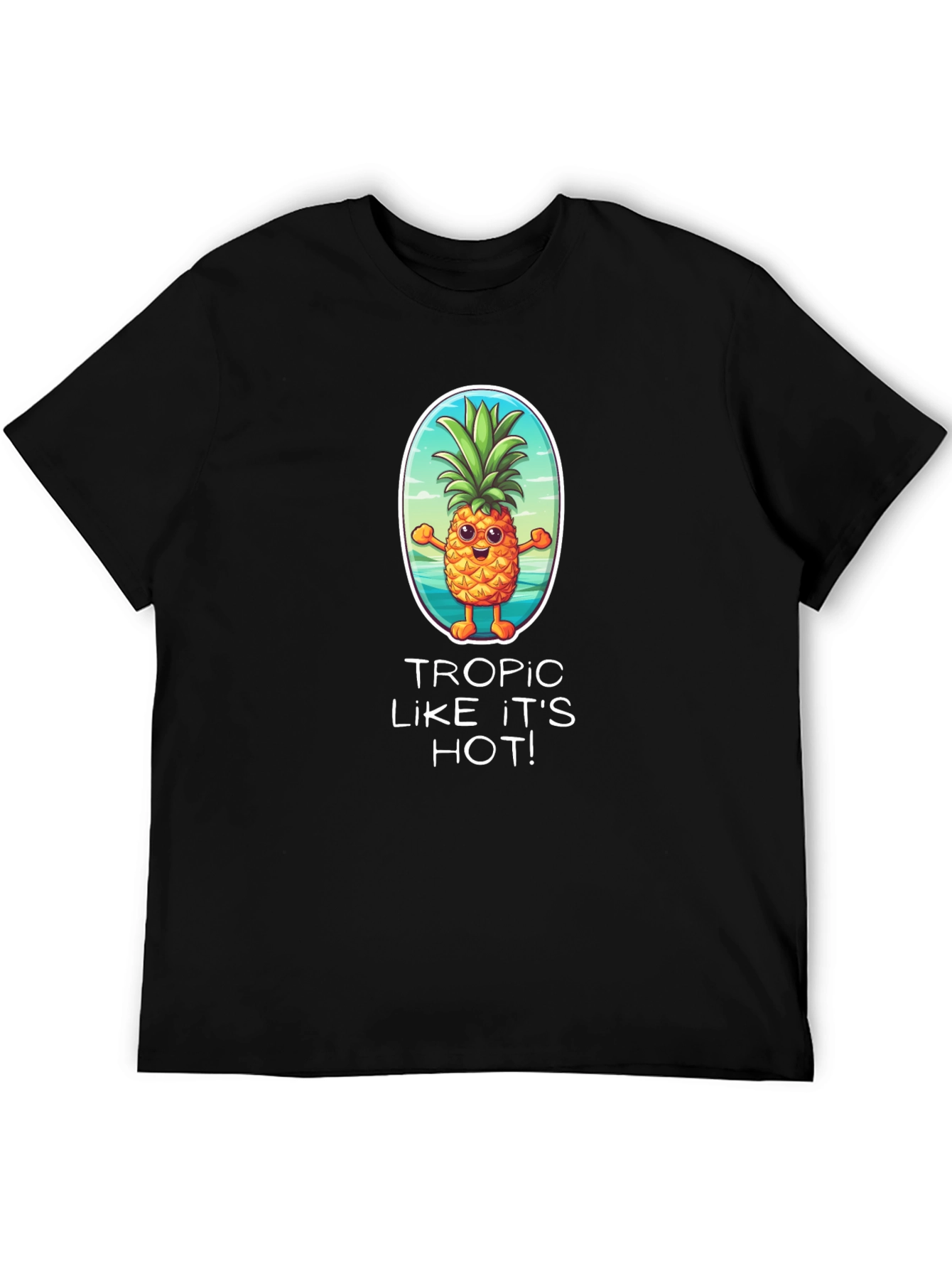 Tropic Like Its Hot! Pineapple Graphic Tee