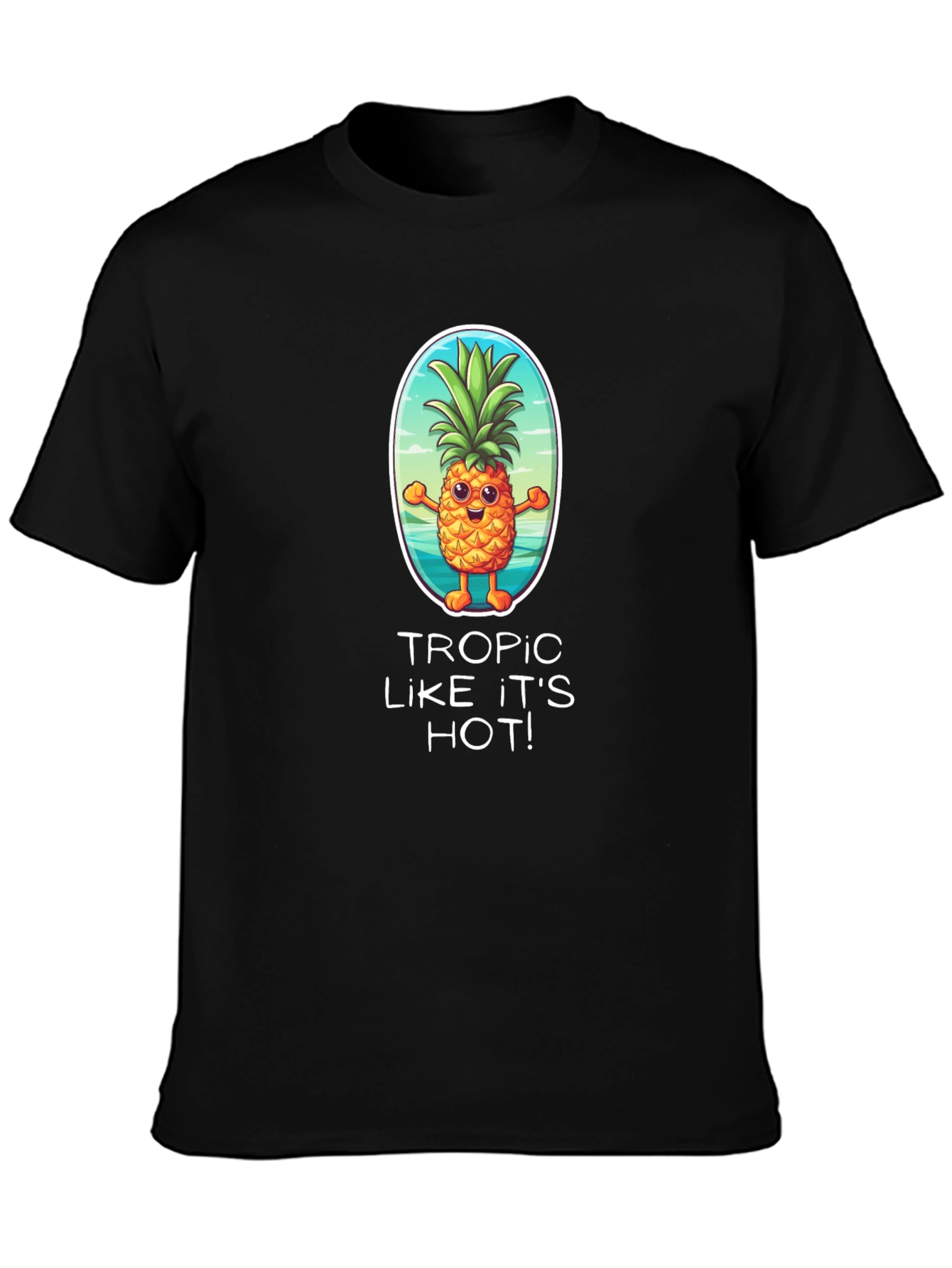 Tropic Like Its Hot! Pineapple Graphic Tee