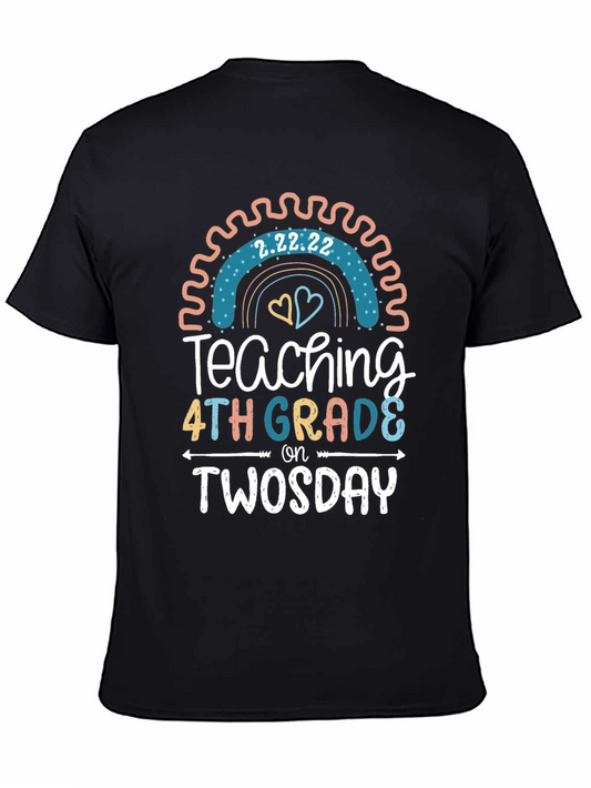 Twosday Teacher 4th Grade T-Shirt