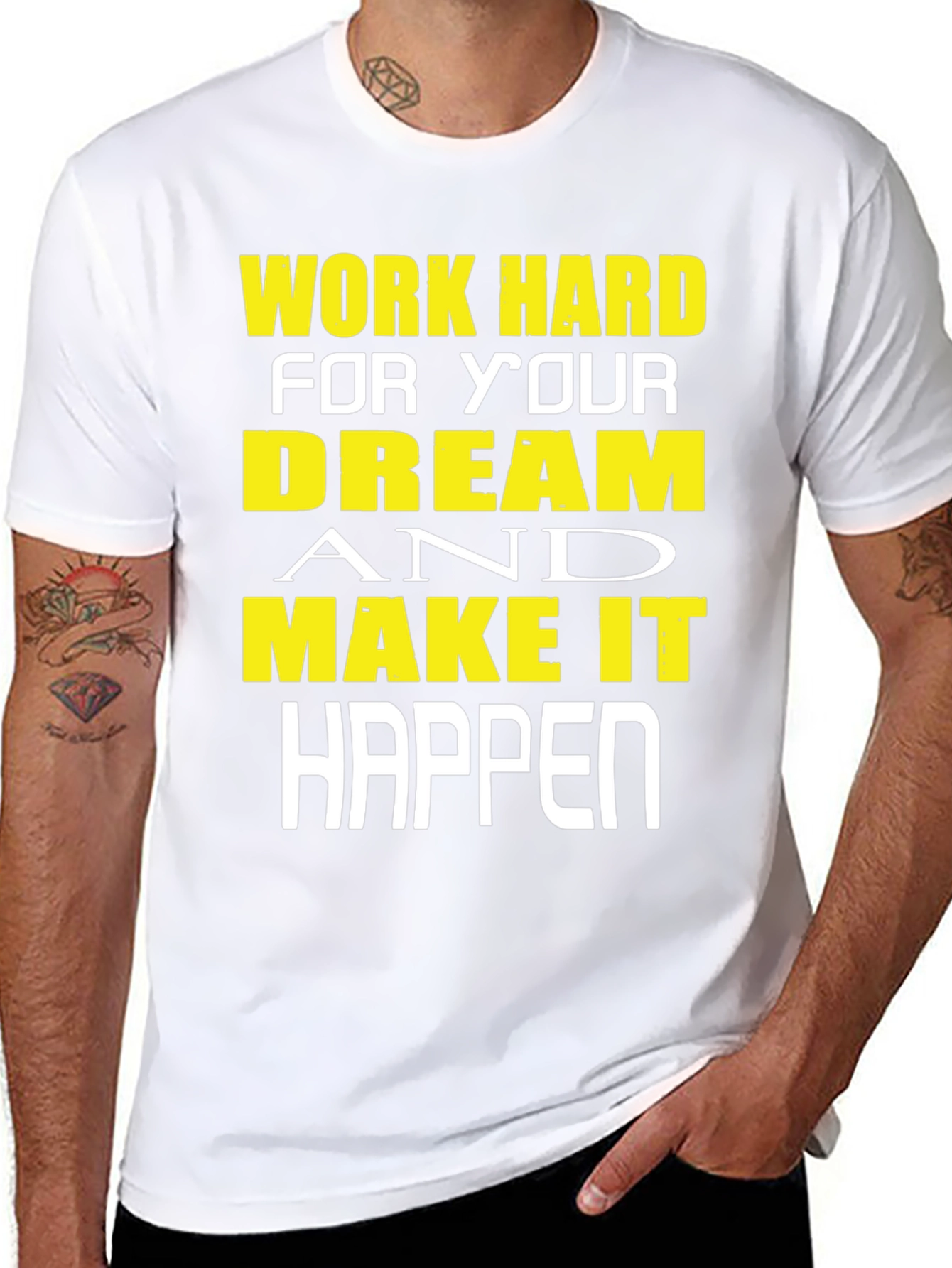 Motivational T-Shirt: Work Hard Dream Big