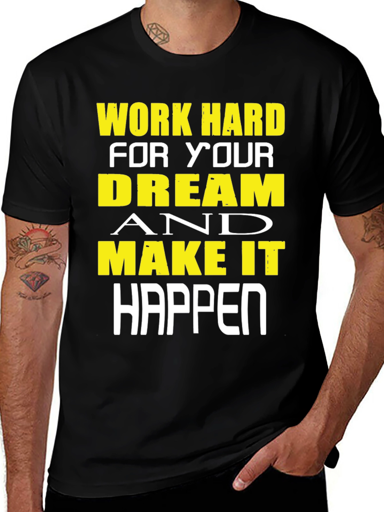 Motivational T-Shirt: Work Hard Dream Big
