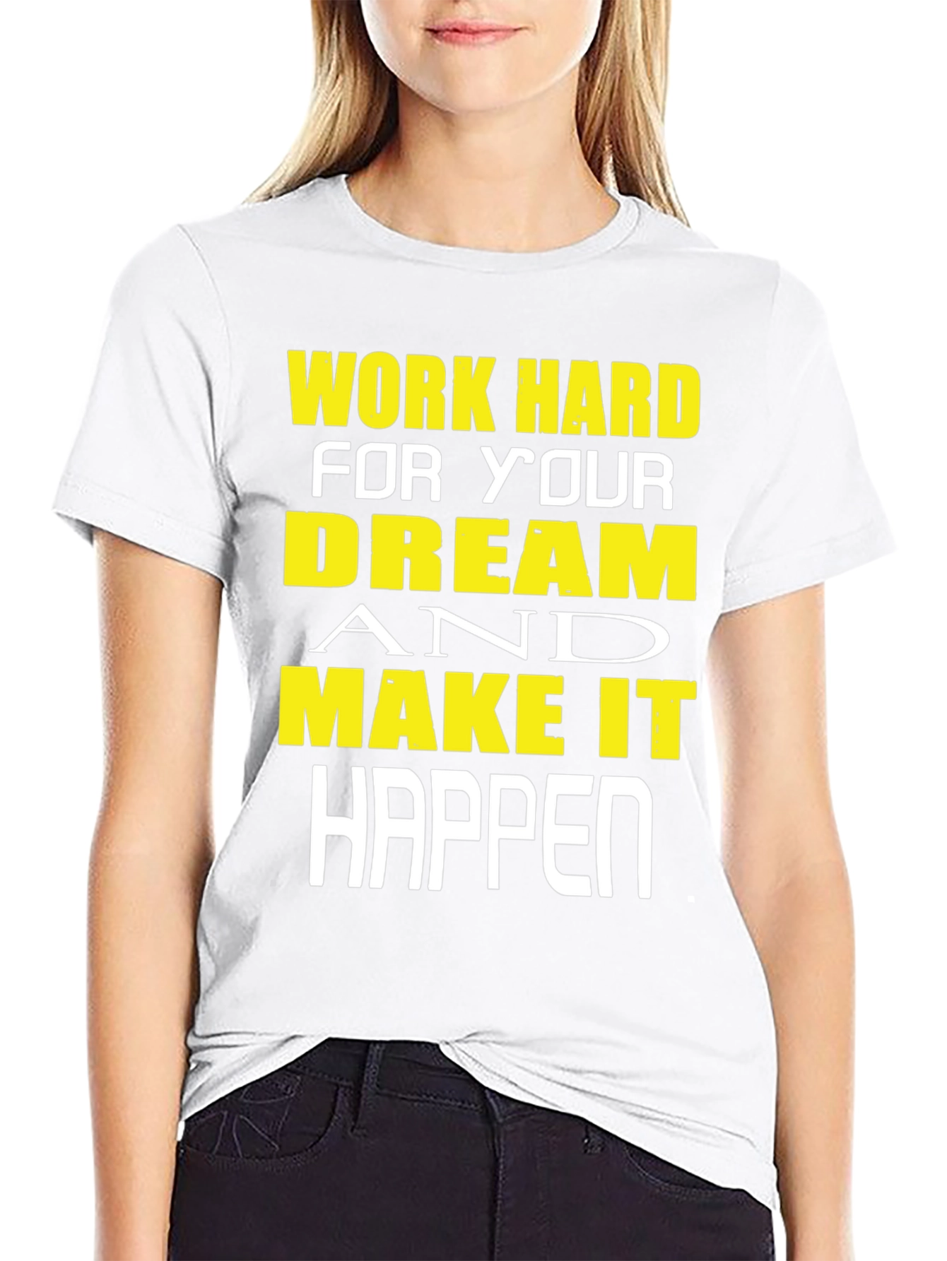 Motivational T-Shirt: Work Hard Dream Big