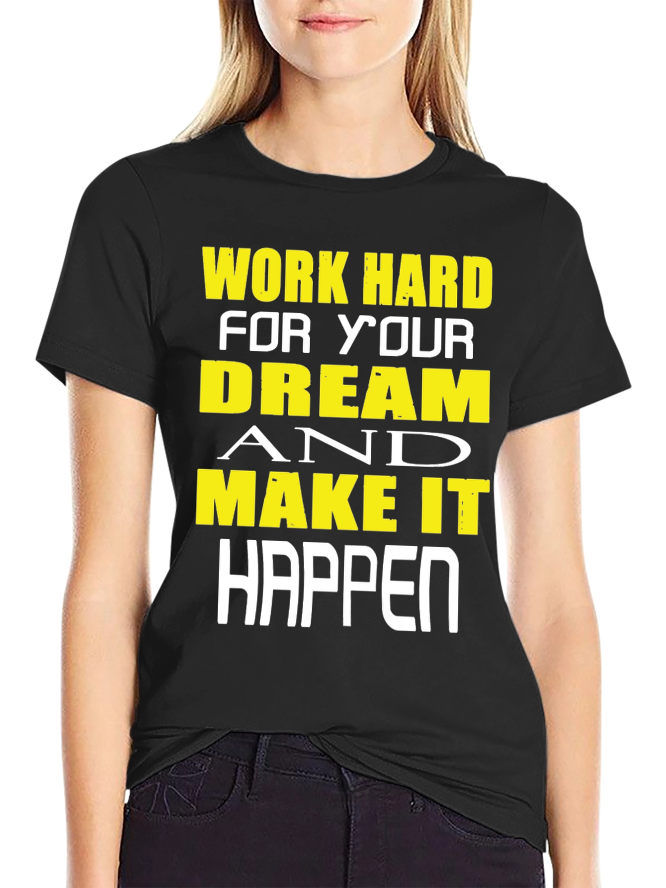 Motivational T-Shirt: Work Hard Dream Big