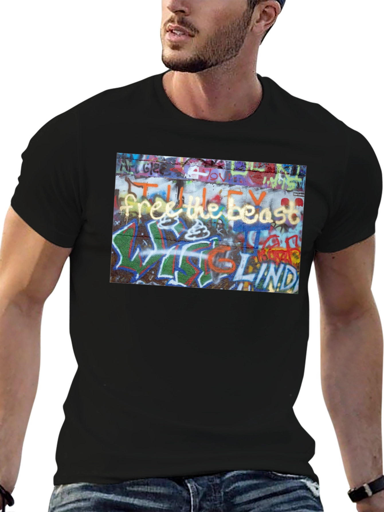 Graffiti Art Black T-Shirt