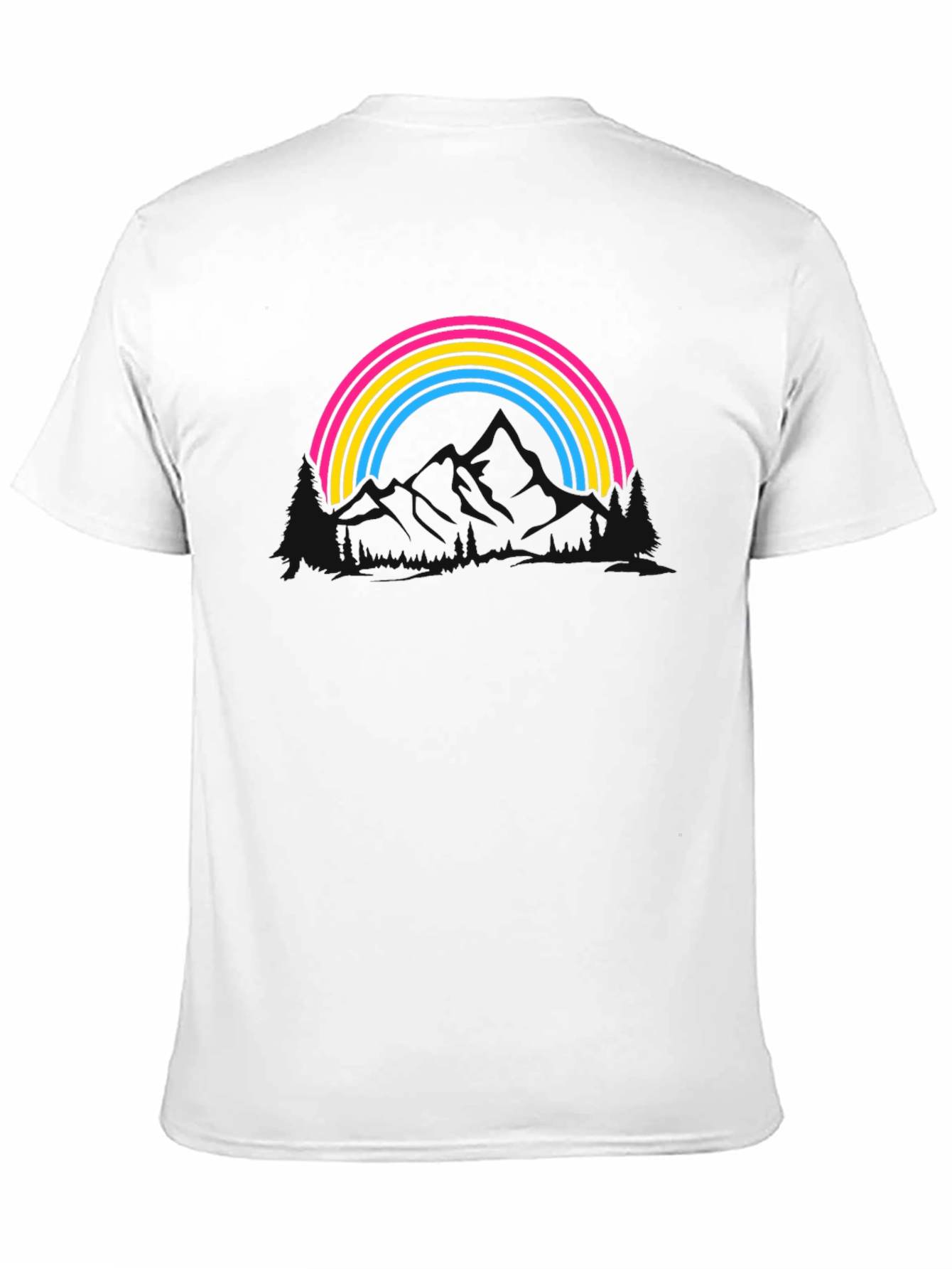 Pan Pride Rainbow T-Shirt - Black Cotton Blend Tee