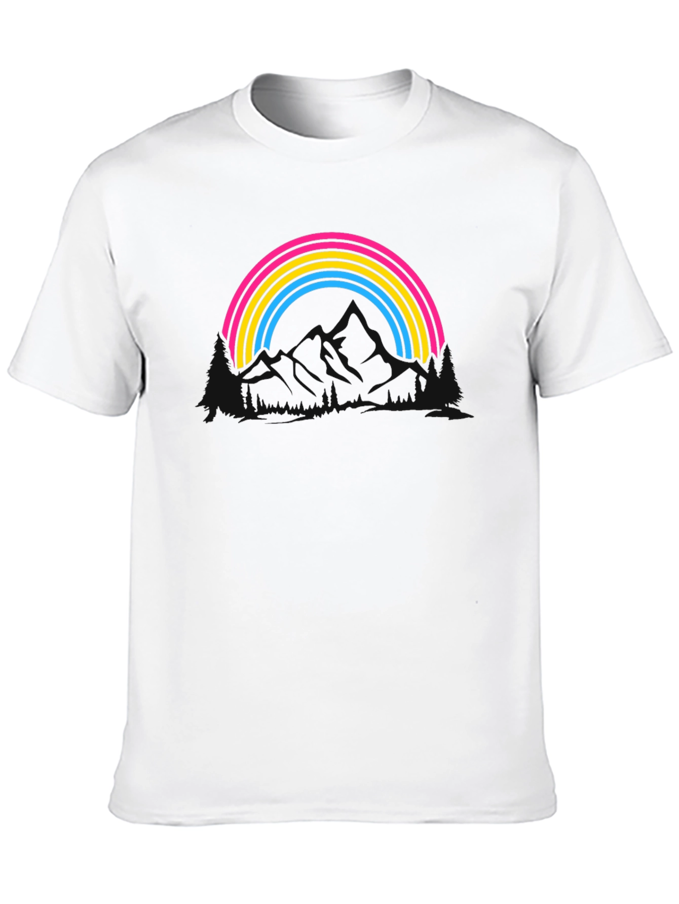 Pan Pride Rainbow T-Shirt - Black Cotton Blend Tee