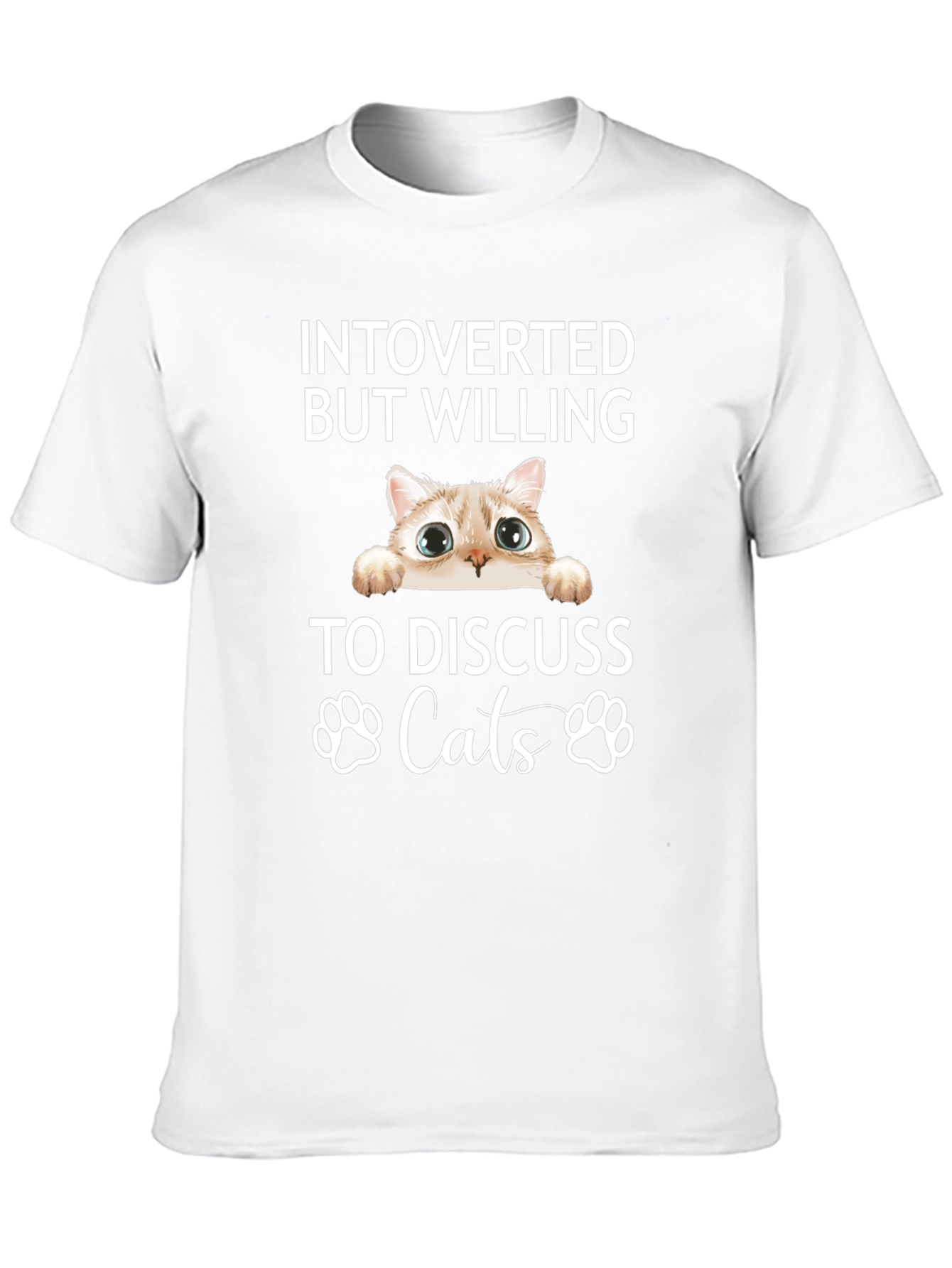 Introverted But Willing to Discuss Cats T-Shirt