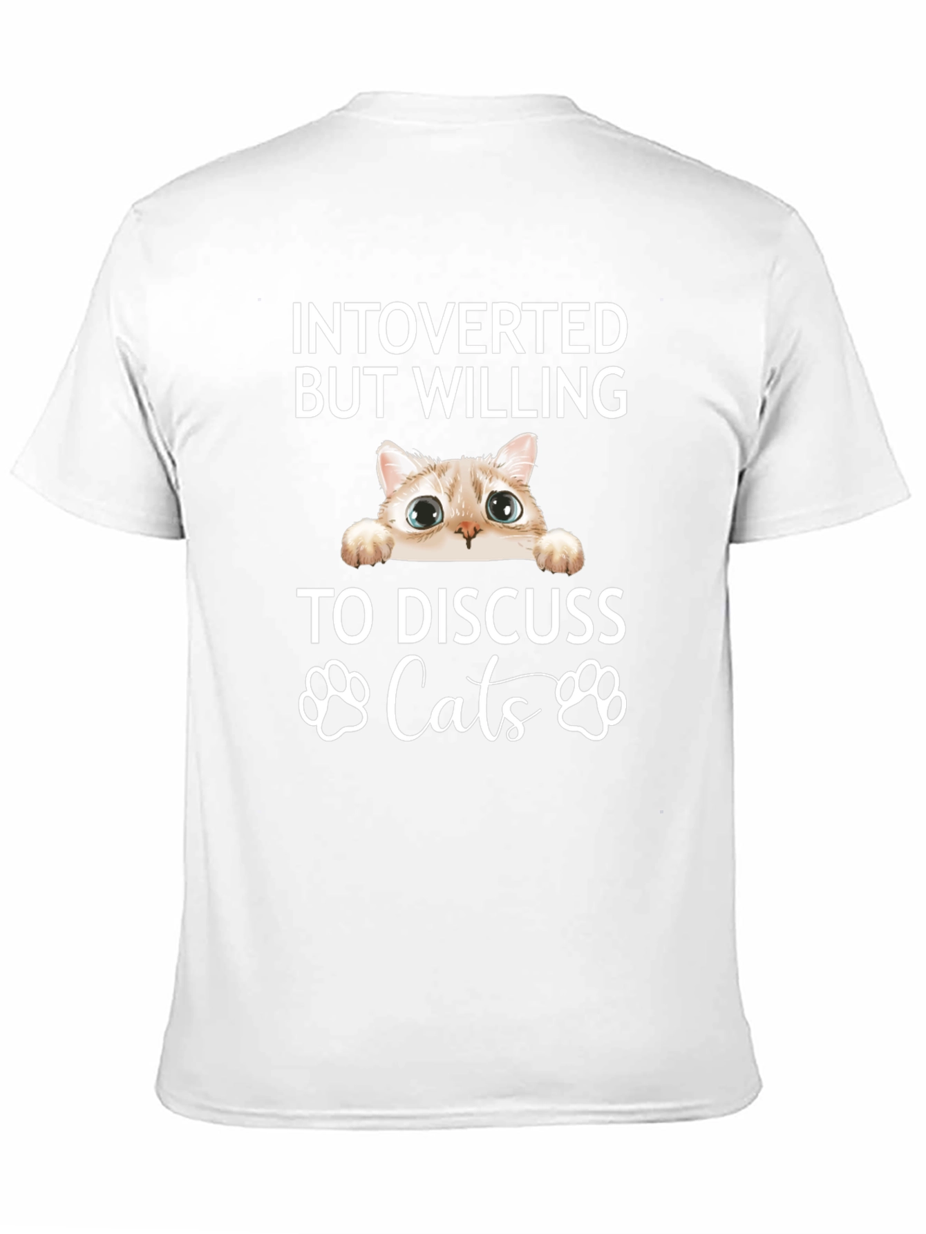 Introverted But Willing to Discuss Cats T-Shirt