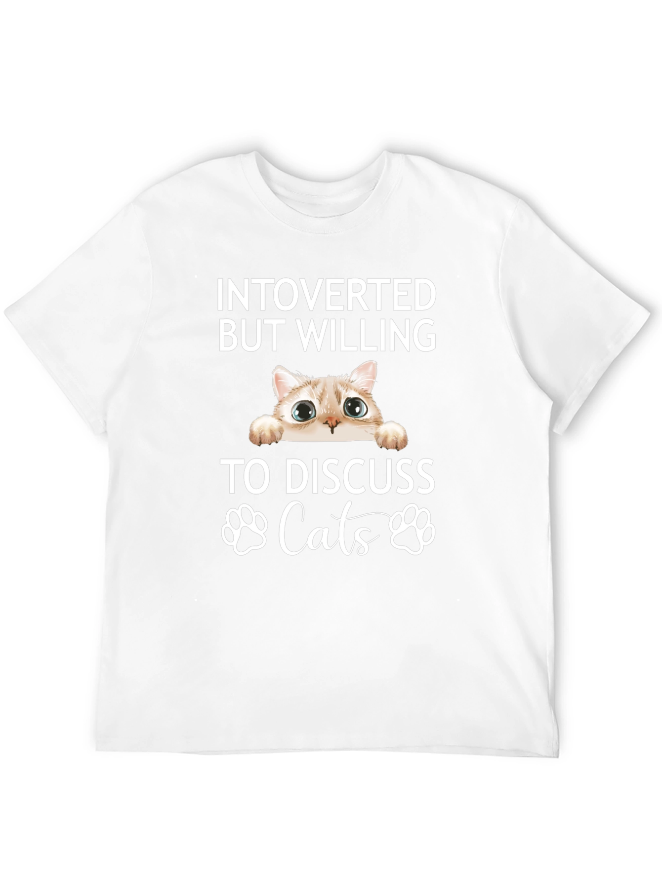 Introverted But Willing to Discuss Cats T-Shirt