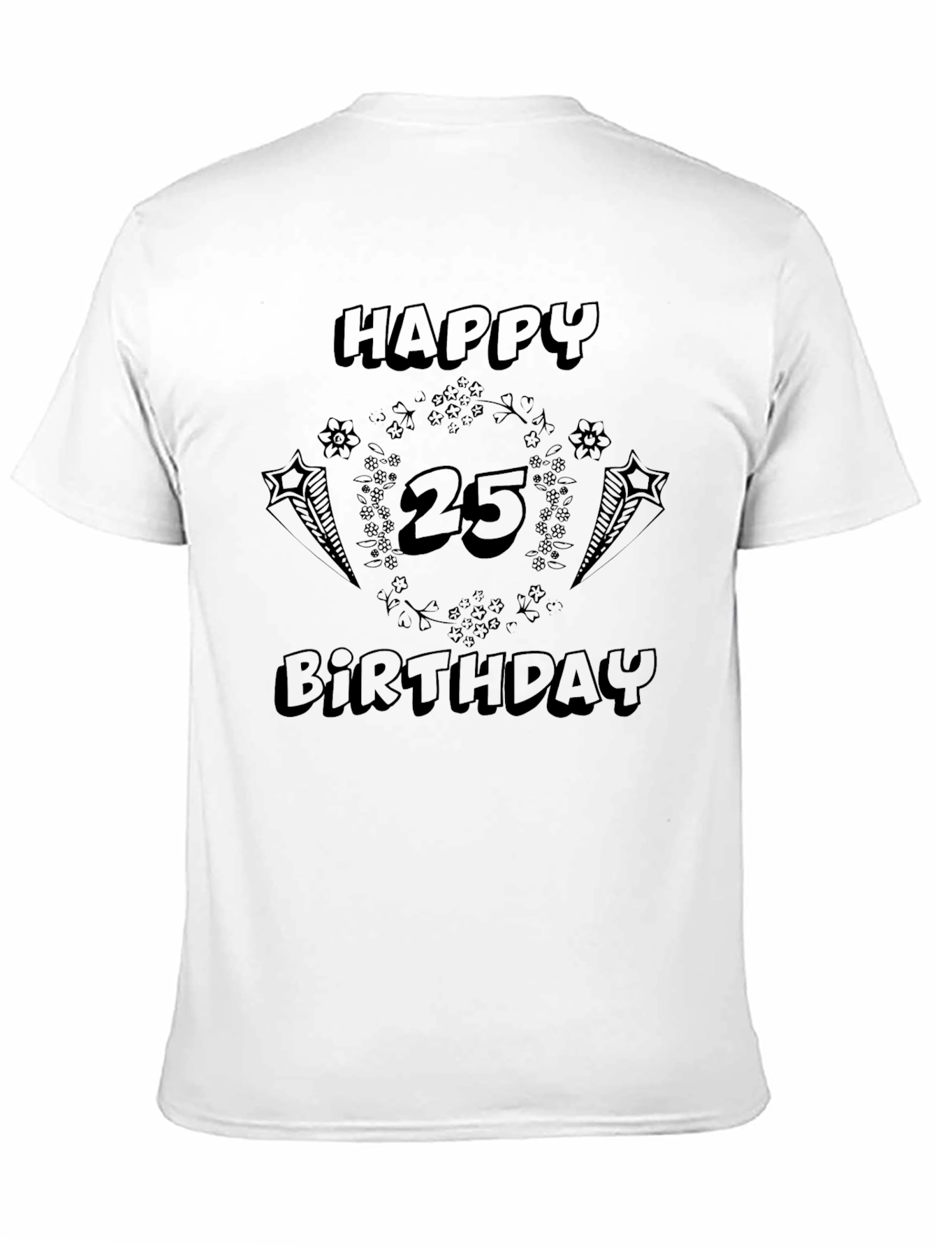 Happy 25th Birthday Graphic Tee - Stylish Comfort
