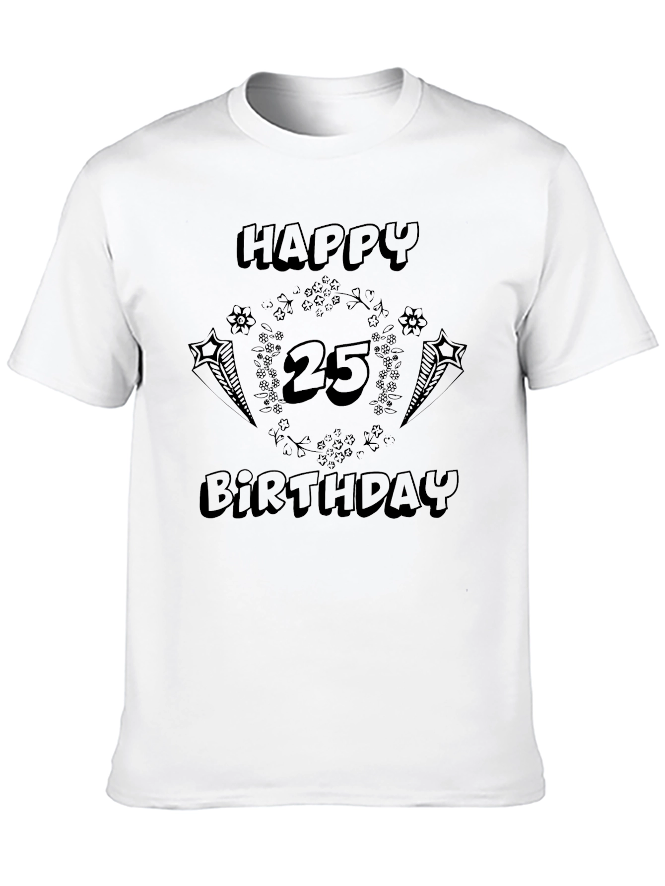 Happy 25th Birthday Graphic Tee - Stylish Comfort