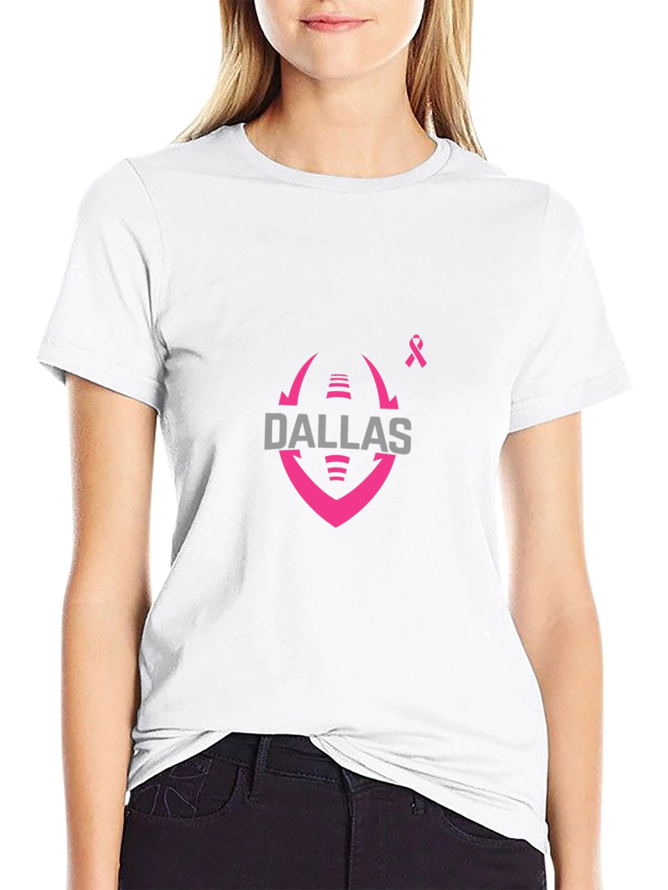 Dallas Football Breast Cancer Awareness T-Shirt