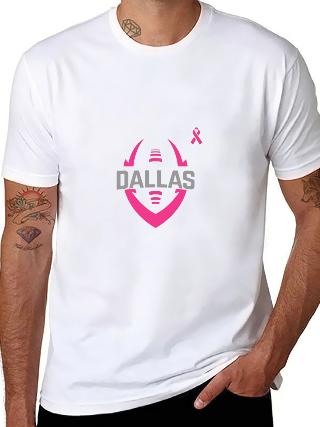 Dallas Football Breast Cancer Awareness T-Shirt